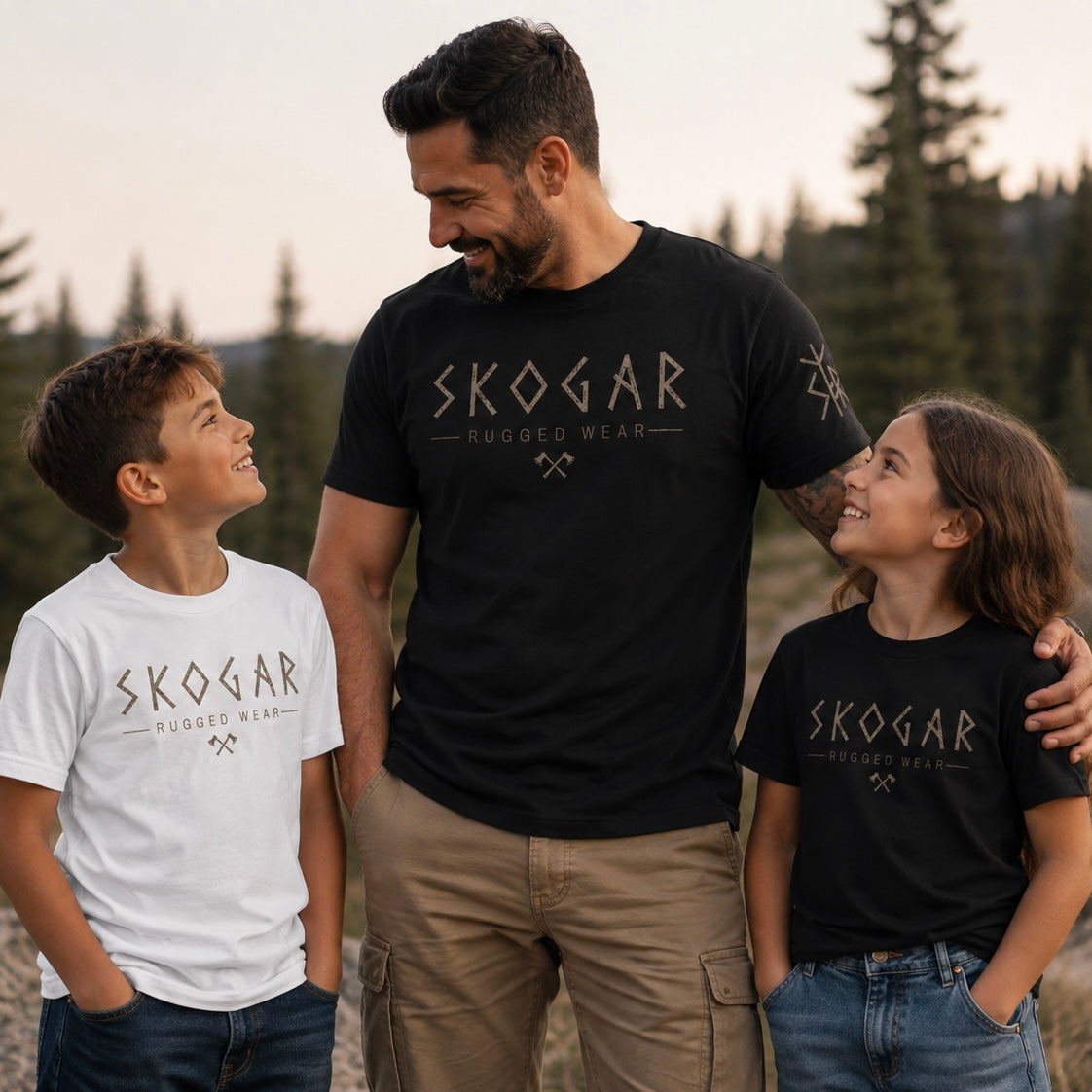 Kids Organic Cotton T-Shirt | Nordic Outdoor Shirt for Children | Forest Adventure Tee