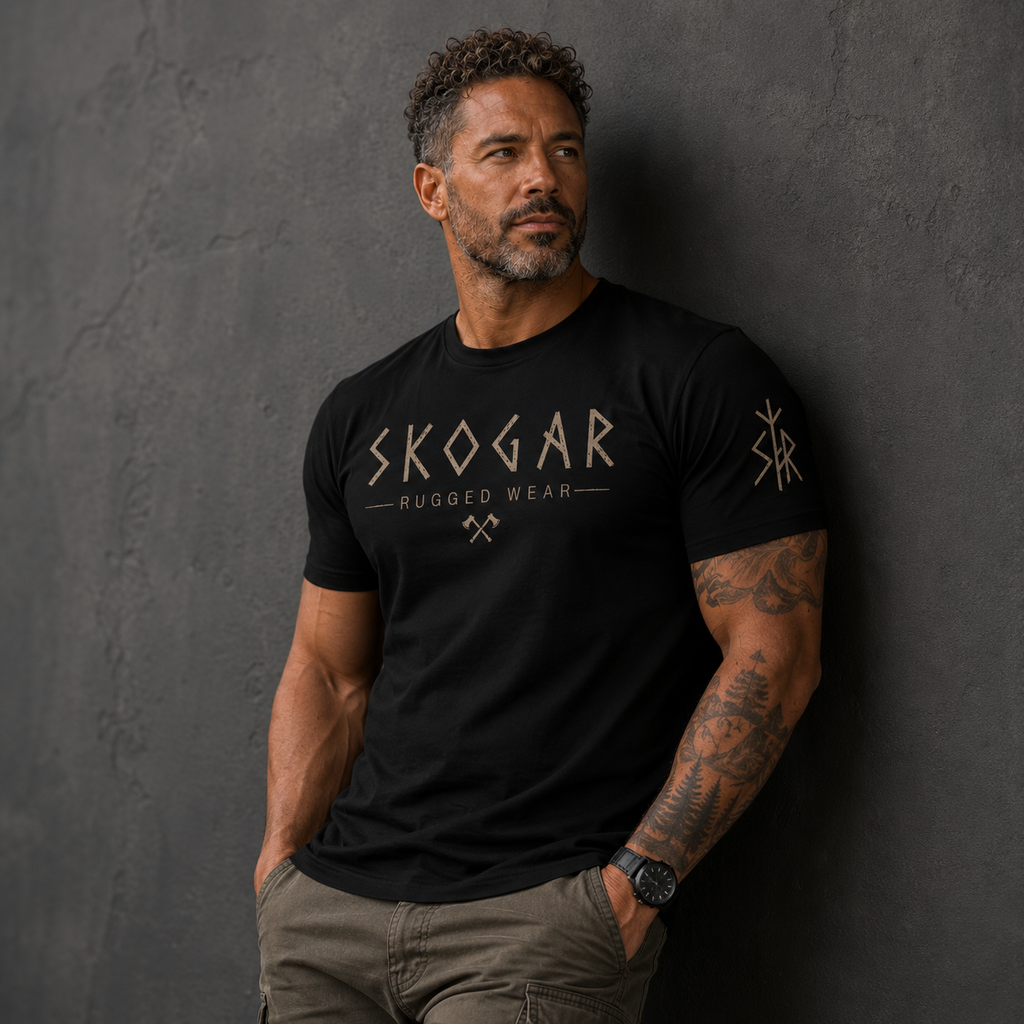 Men's SKOGAR Graphic T-Shirt, Nordic Inspired Outdoor Adventure Tee
