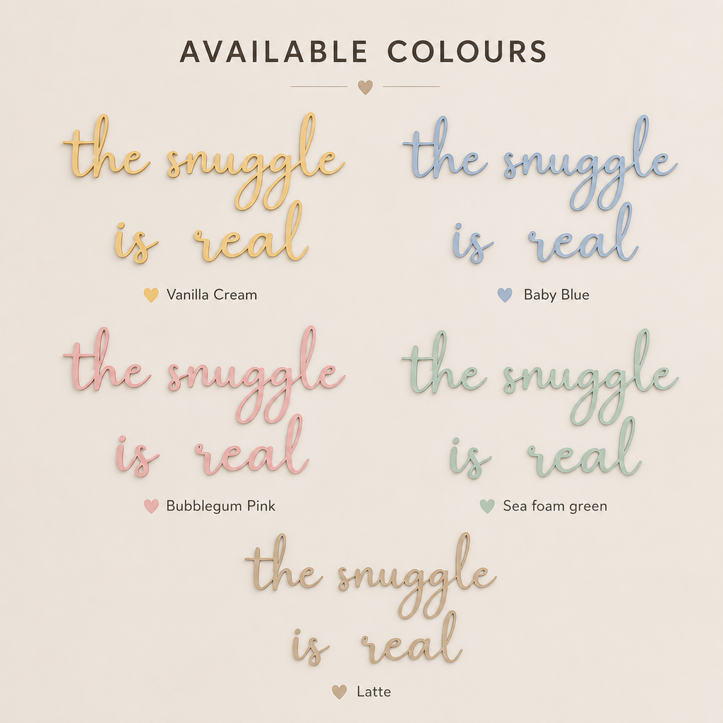 The Snuggle Is Real Wooden Nursery Wall Décor | Baby Room Wall Sign | Wooden Script Wall Art | Nursery Decoration