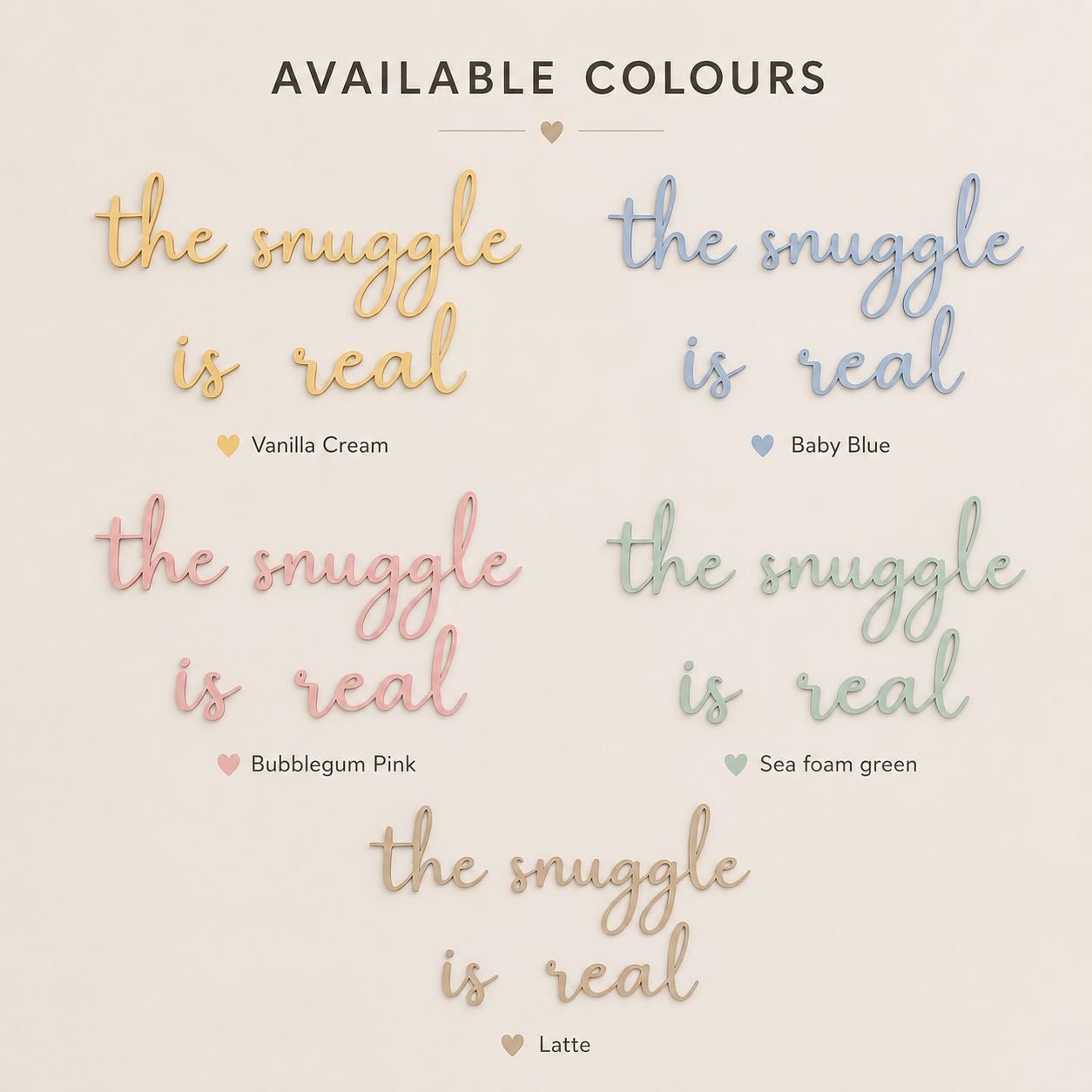 The Snuggle Is Real Wooden Nursery Wall Décor | Baby Room Wall Sign | Wooden Script Wall Art | Nursery Decoration