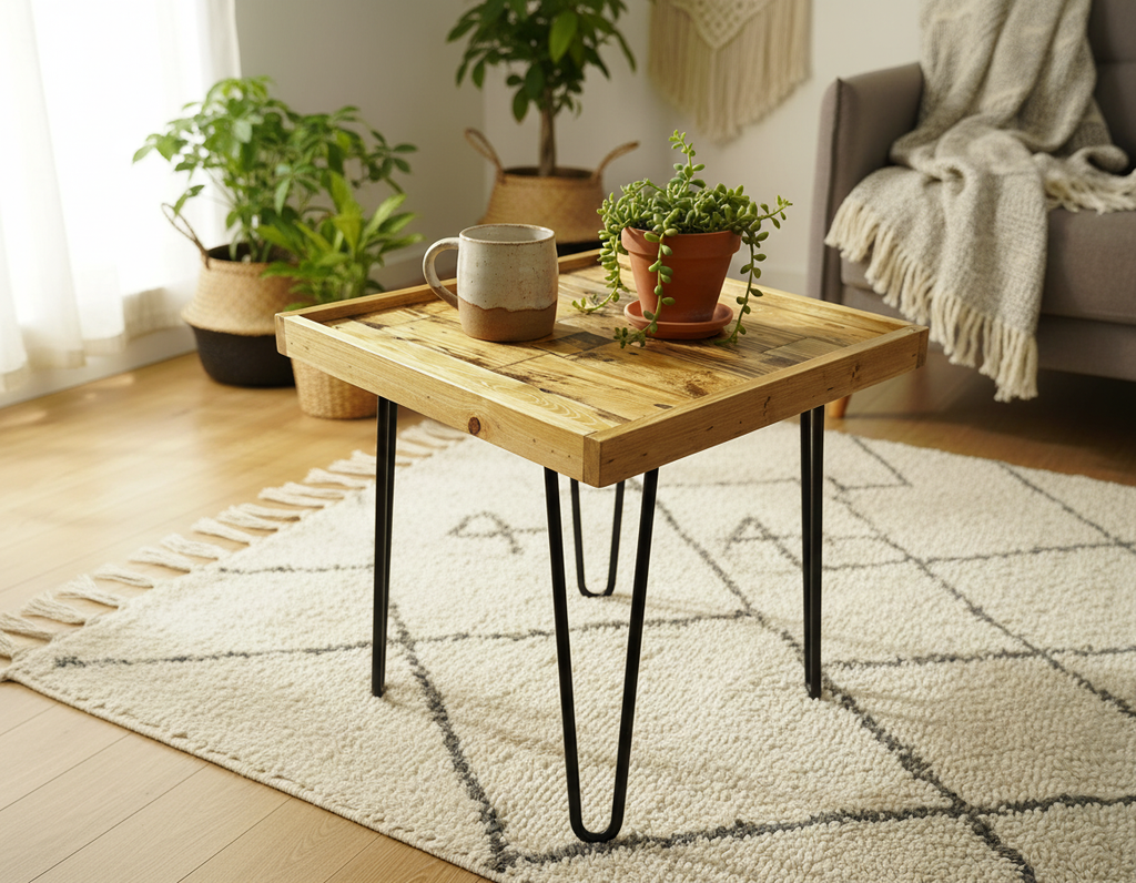 Rustic Reclaimed Wood Coffee Table – Pallet Wood Side Table