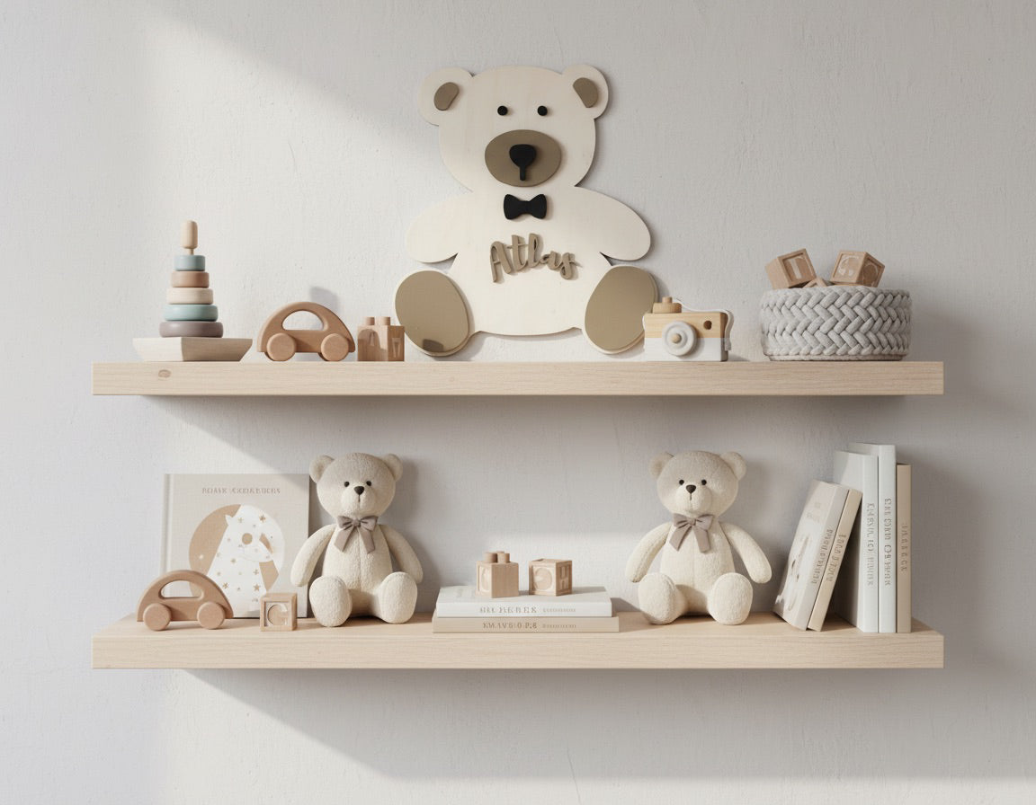 Personalized Children’s Name on a Teddy Bear Wall Hanging Plaque image 5