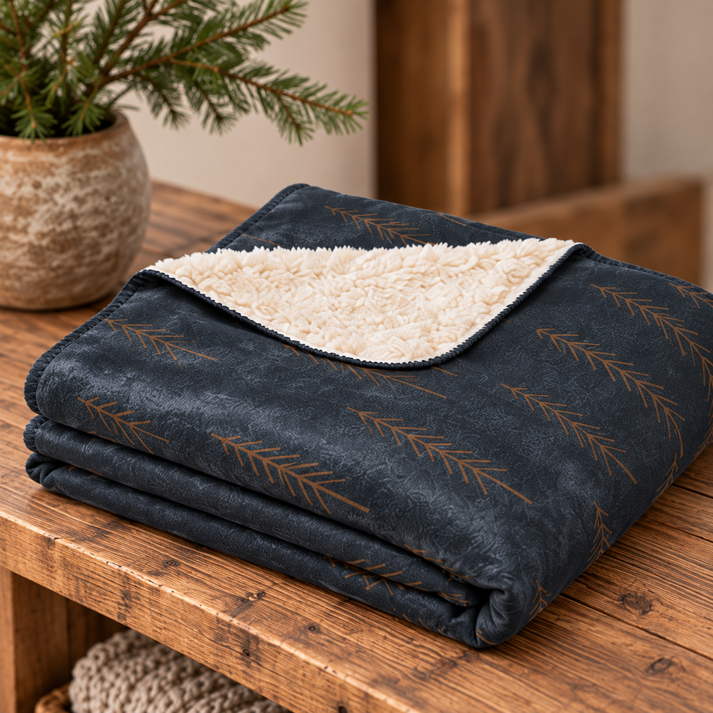 Woodland Sherpa Blanket