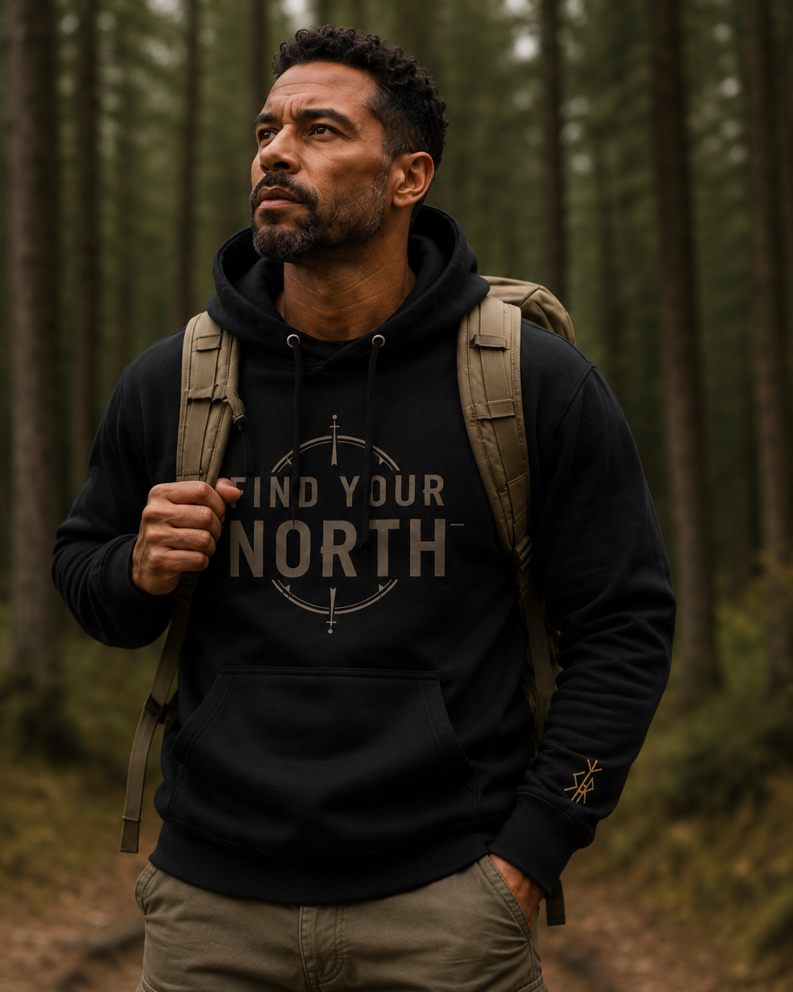 Find Your North Compass Hoodie | Minimalist Outdoor Adventure Apparel