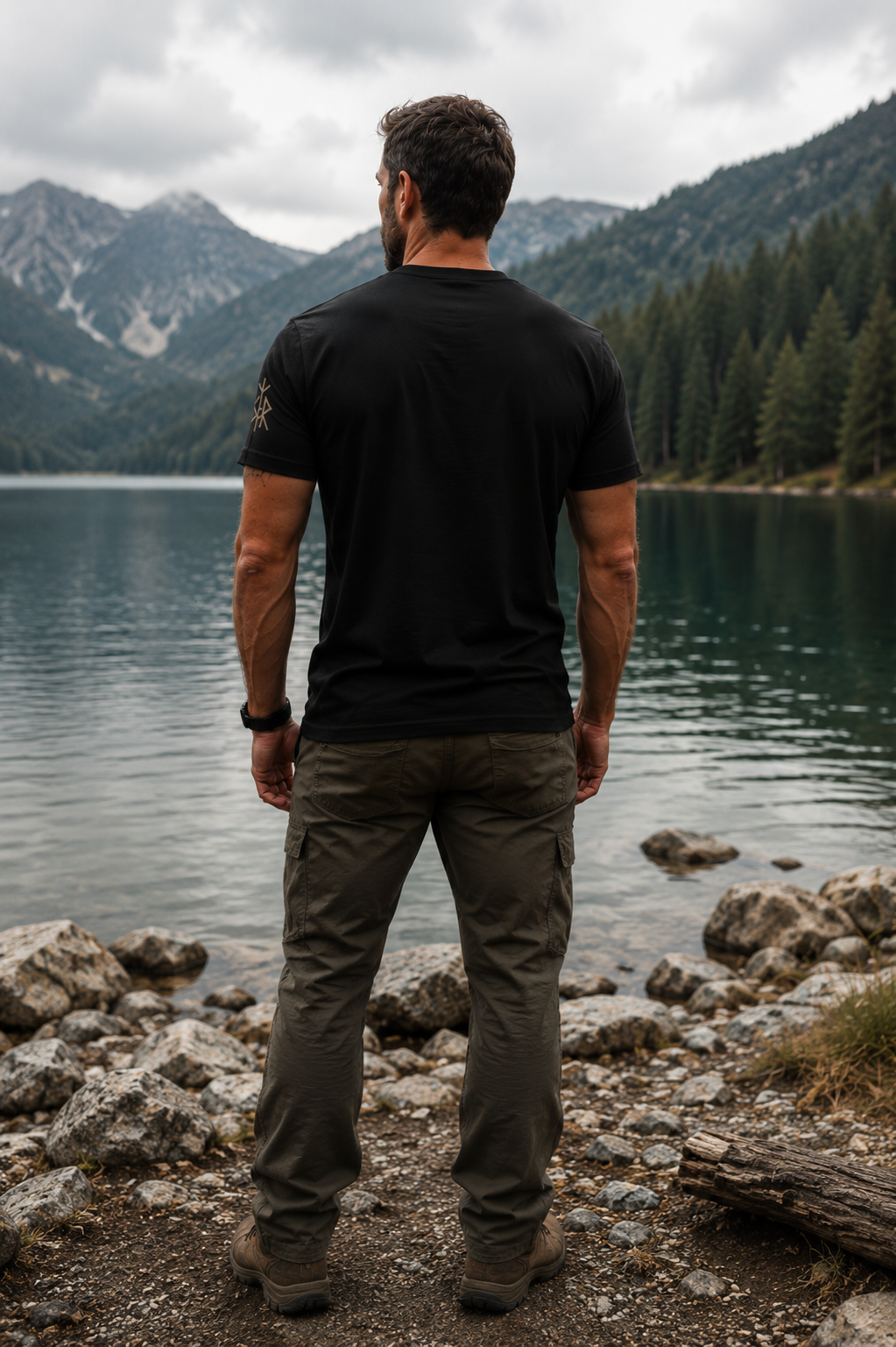 Nordic Forest T-Shirt for Men | Outdoor Graphic Tee | Nature Inspired Shirt | Wilderness Clothing | Scandinavian Style | Forged by Nature