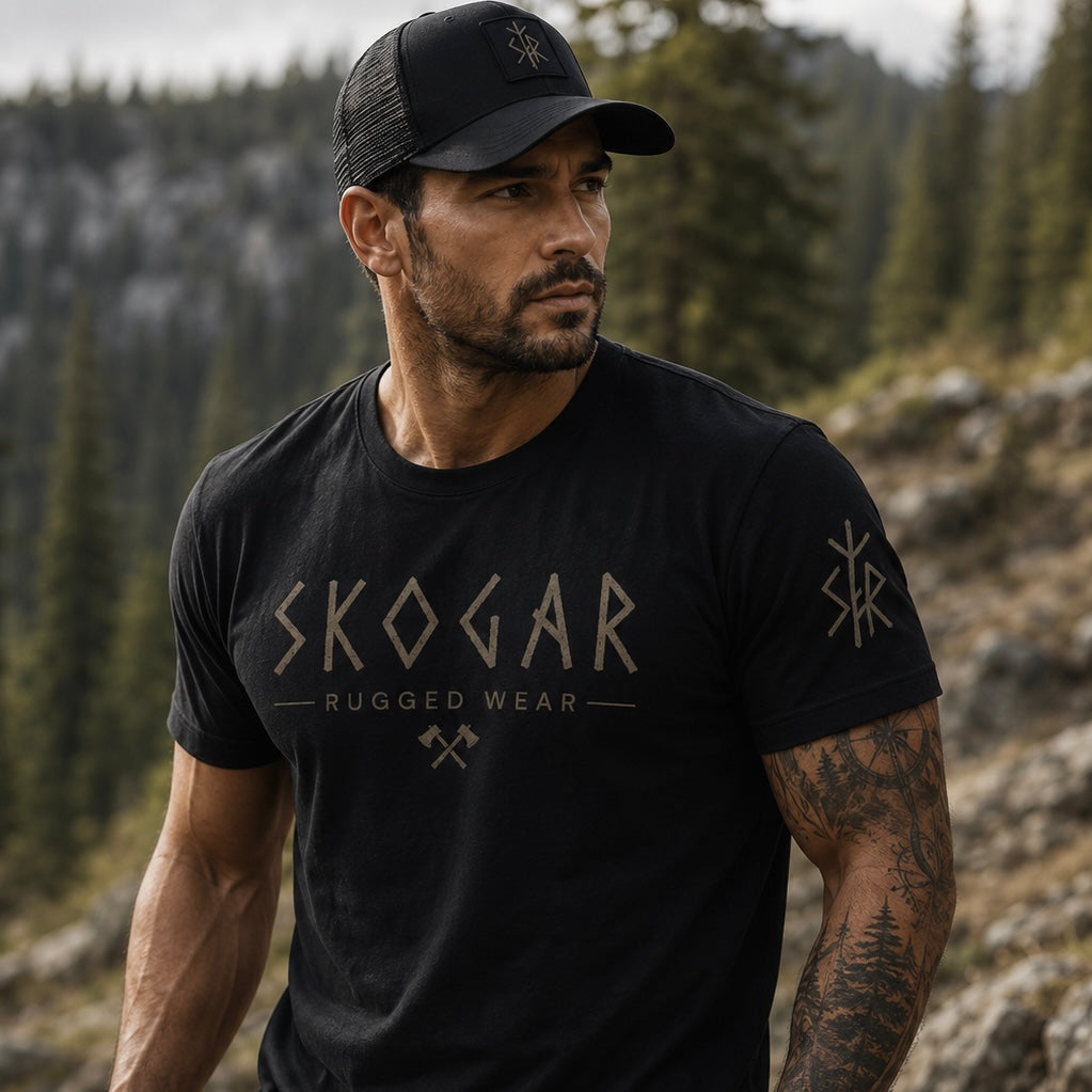 Men's SKOGAR Graphic T-Shirt, Nordic Inspired Outdoor Adventure Tee
