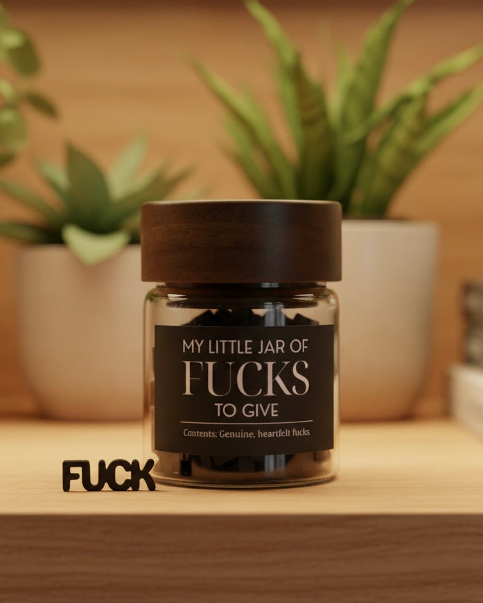 Funny Gag Gift for Coworker - Jar of Fucks to Give