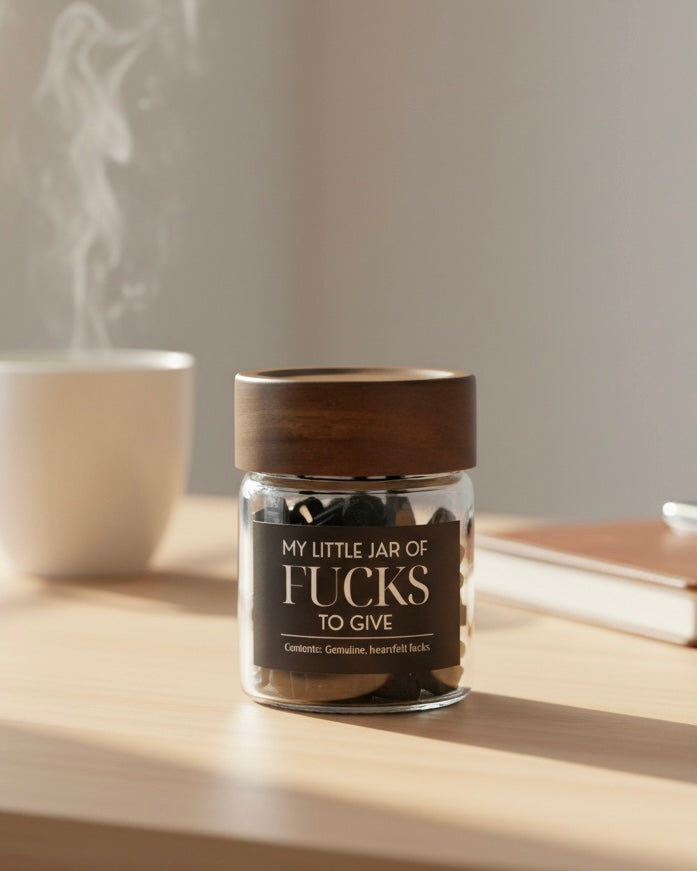 Funny Gag Gift for Coworker - Jar of Fucks to Give