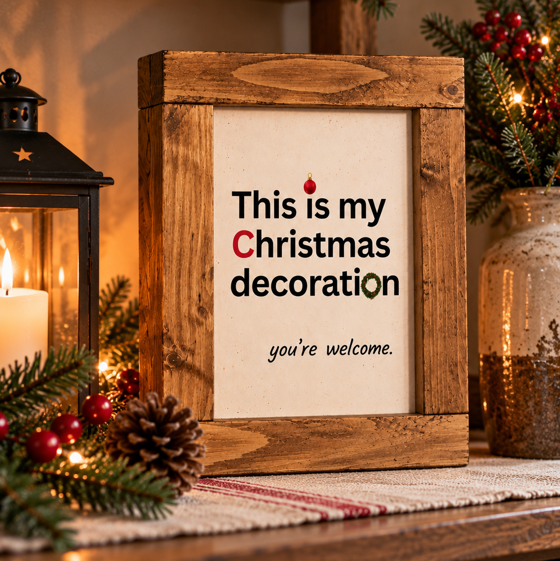 Funny Christmas Signs | Reclaimed Wood Décor