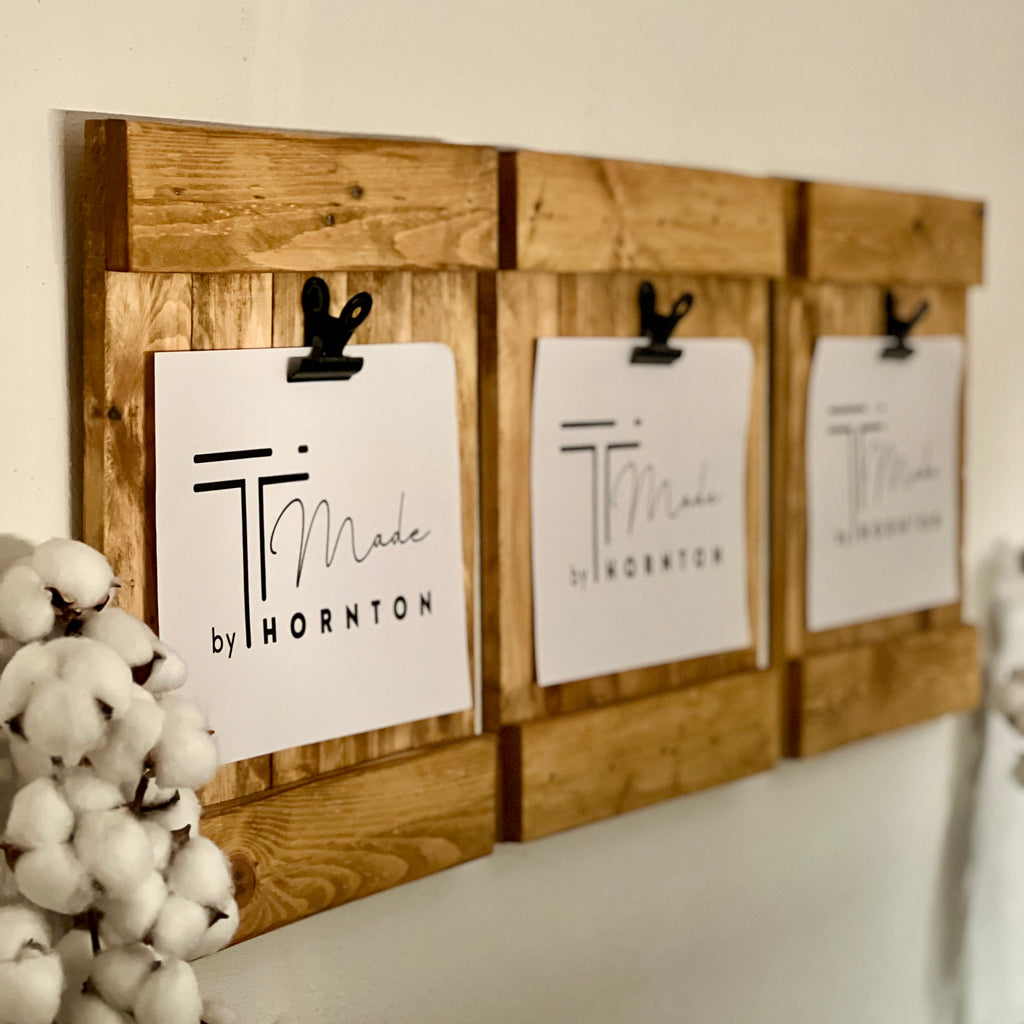 Rustic Wood Clip Frame from Reclaimed Pallet Photo, Recipe, or Note Hold image 0