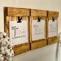 Rustic Wood Clip Frame from Reclaimed Pallet Photo, Recipe, or Note Hold image 0