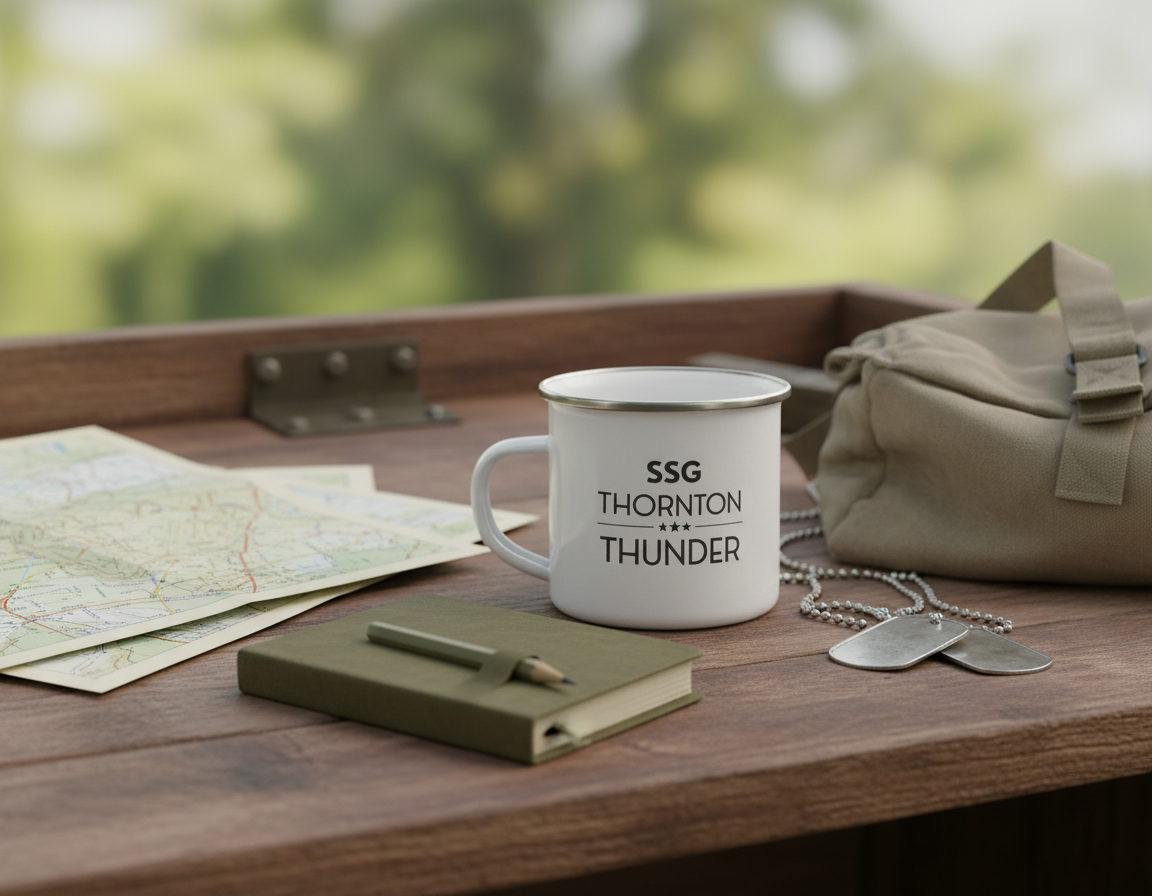 Personalized Military Enamel Mug – Ramstein Air Base Stationed Here Mug