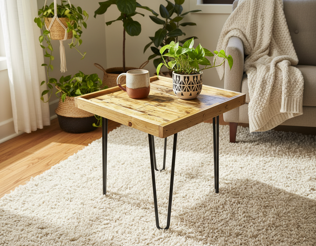 Rustic Reclaimed Wood Coffee Table – Pallet Wood Side Table