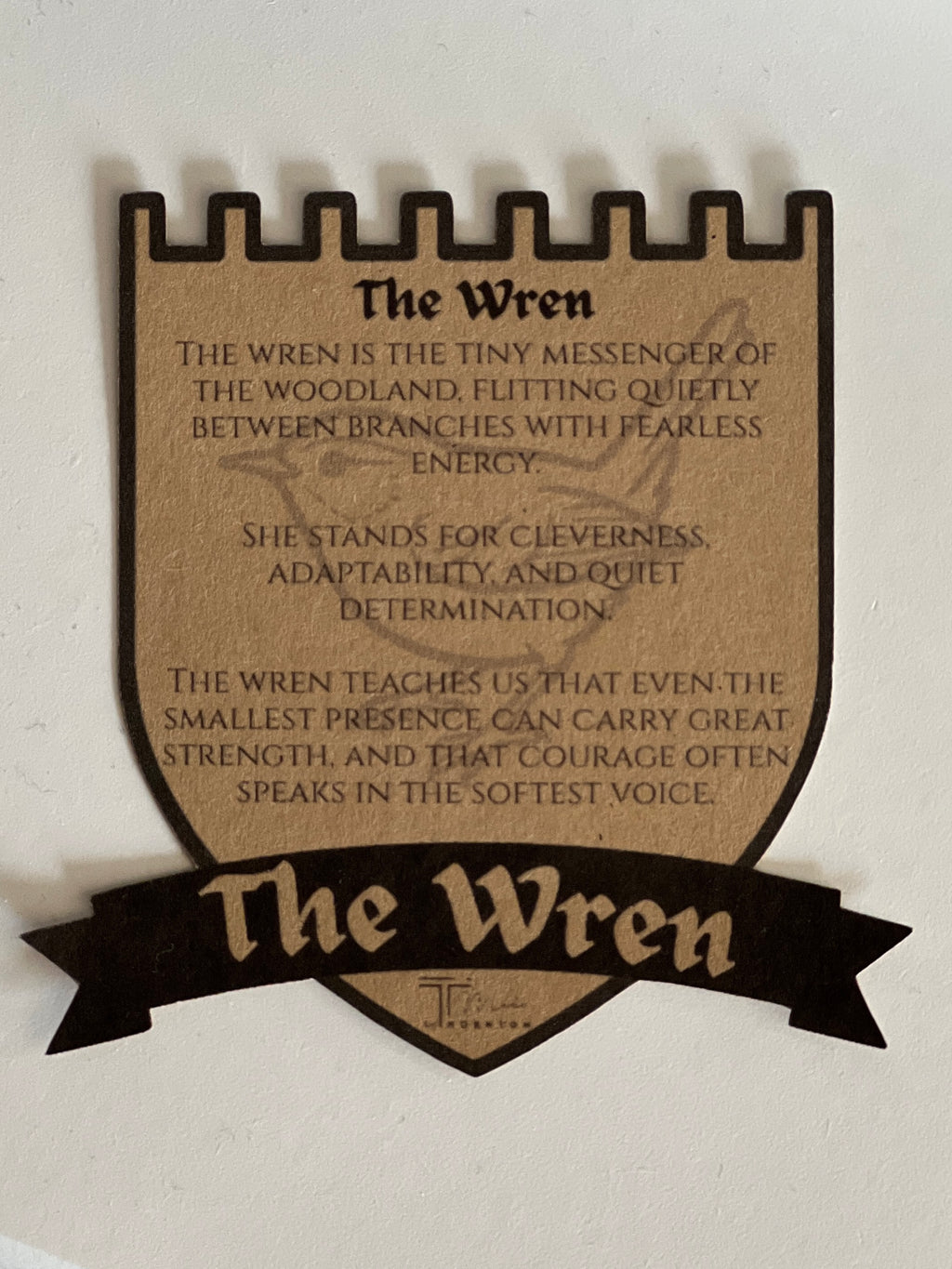 Personalised Wren Wall Crest | Woodland Nursery Décor