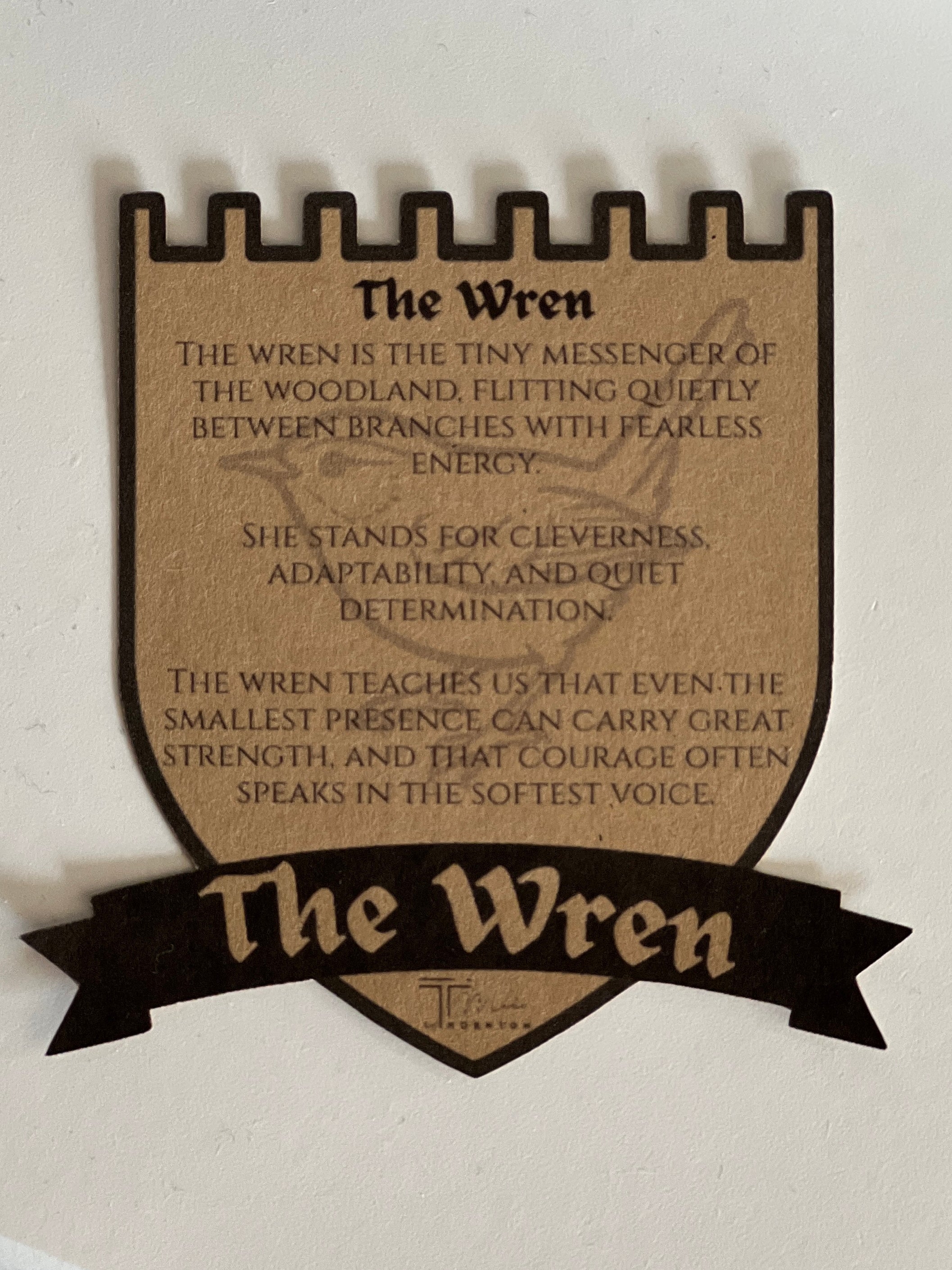 Personalised Wren Wall Crest | Woodland Nursery Décor