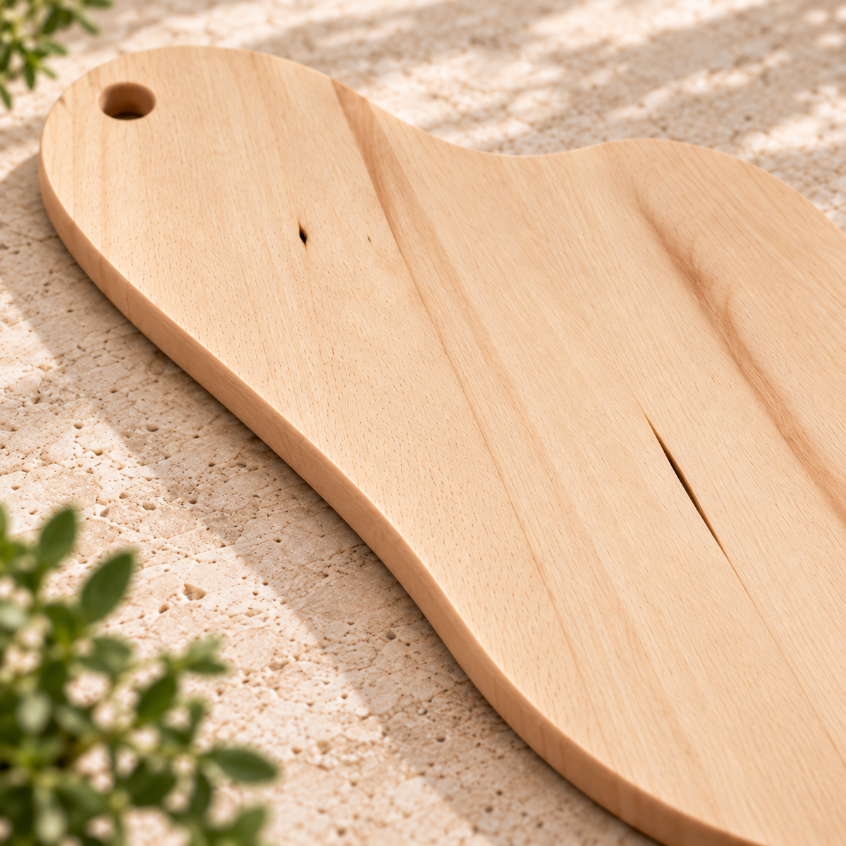 Wooden Cutting & Serving Board – Hand-Cut Beech Wood