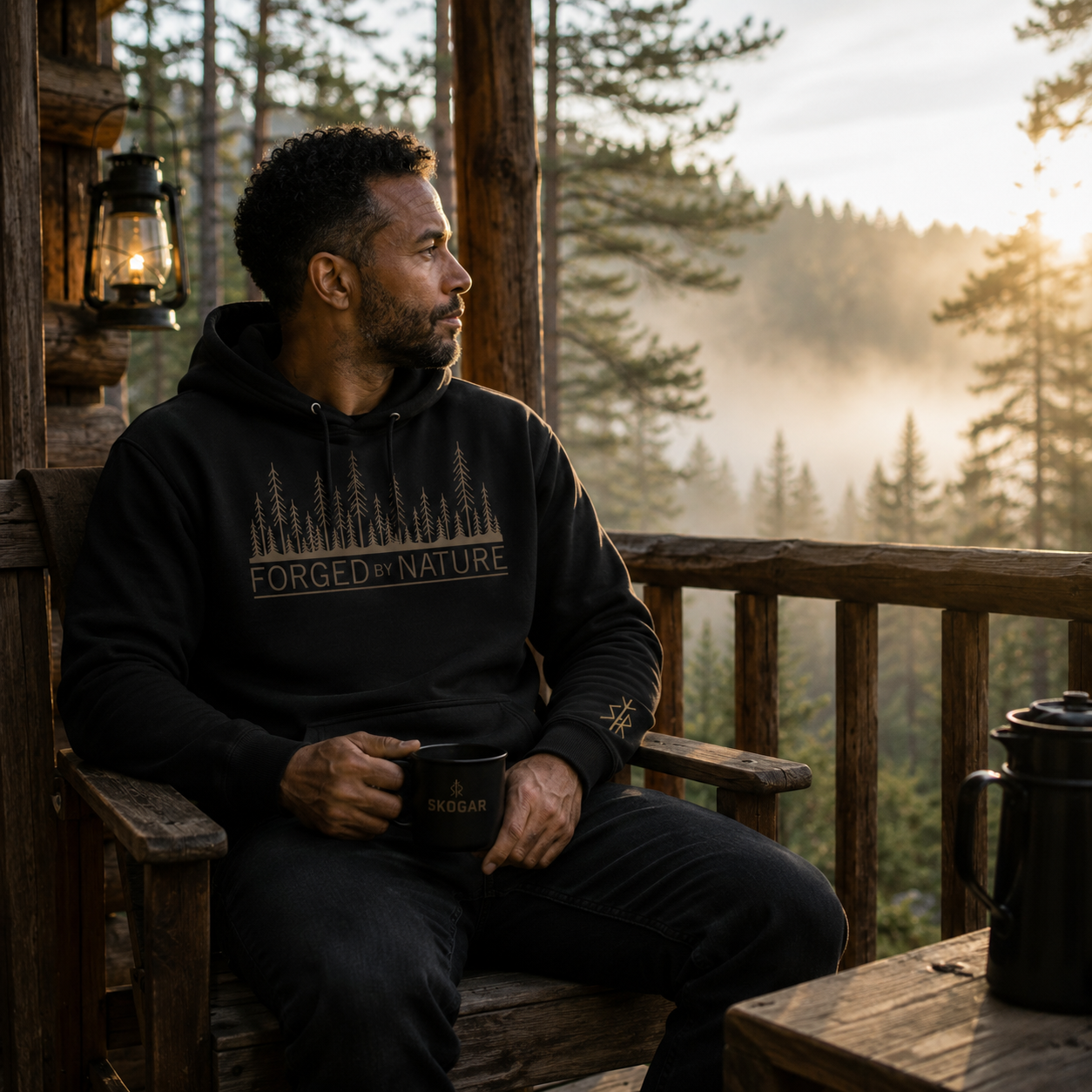 Forest Hoodie – Nordic Outdoor Hoodie | Fleece-Lined Cotton Hoodie | Hiking Hoodie | Camping Sweatshirt