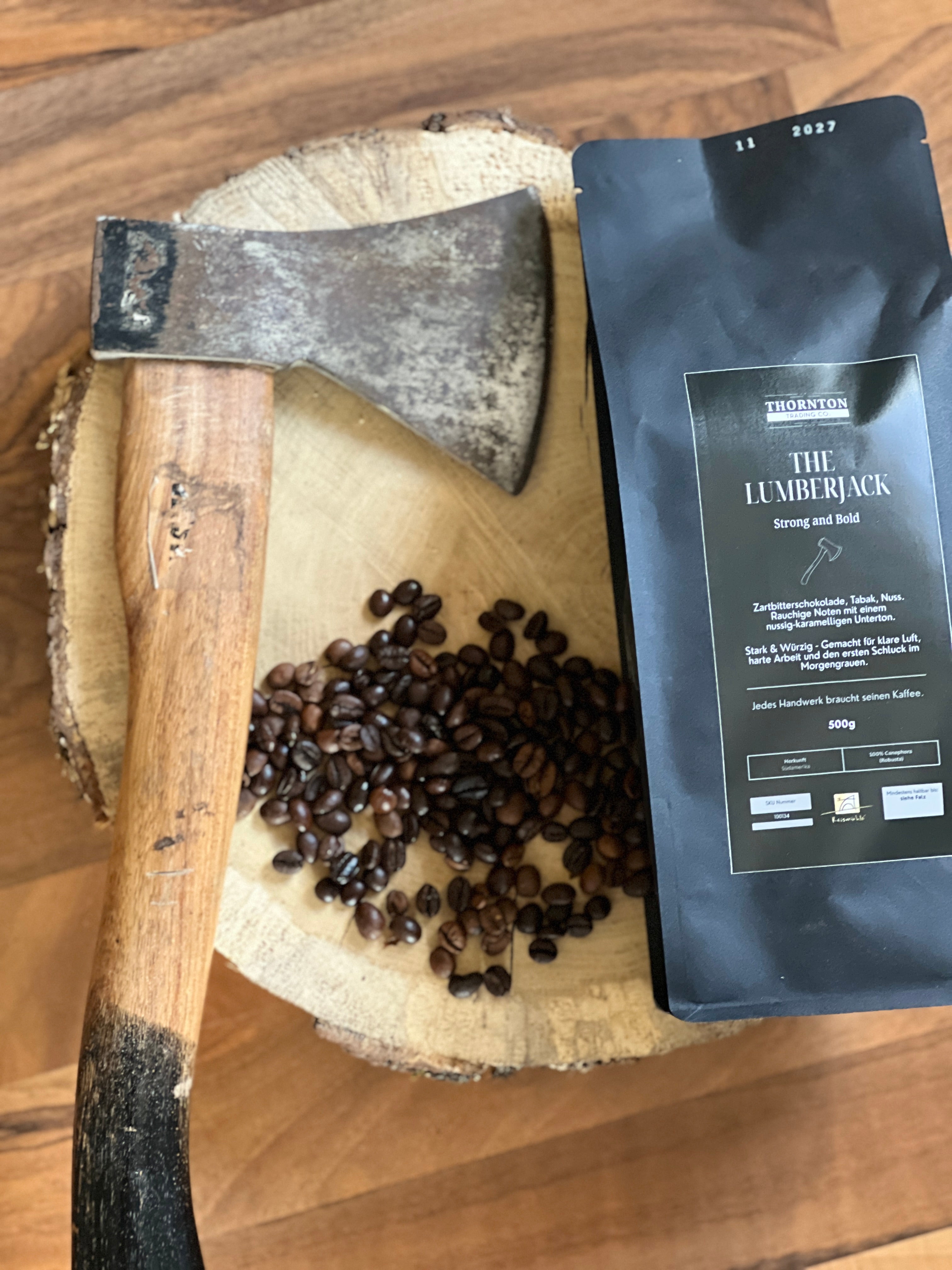 The Lumberjack Coffee | Bold & Smoky German Whole Bean Coffee | Dark Roast image 3
