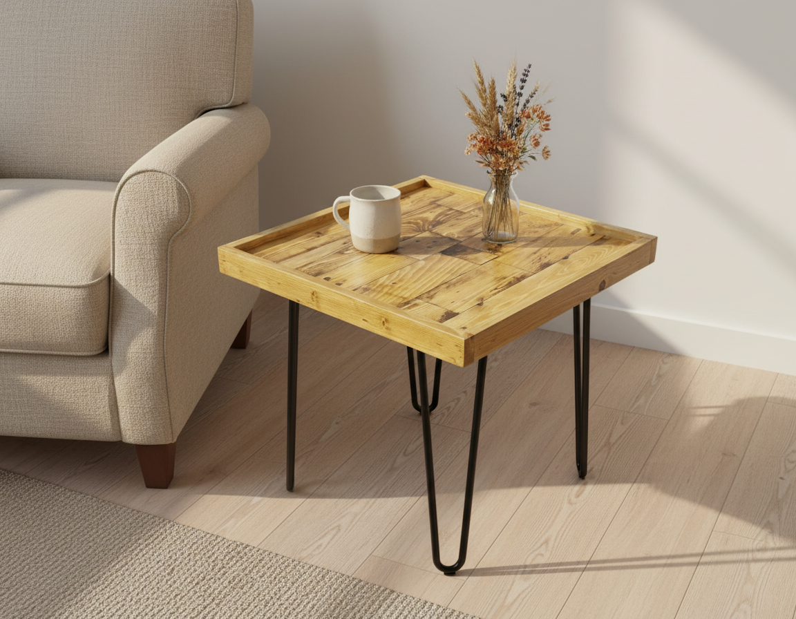 Rustic Reclaimed Wood Coffee Table – Pallet Wood Side Table