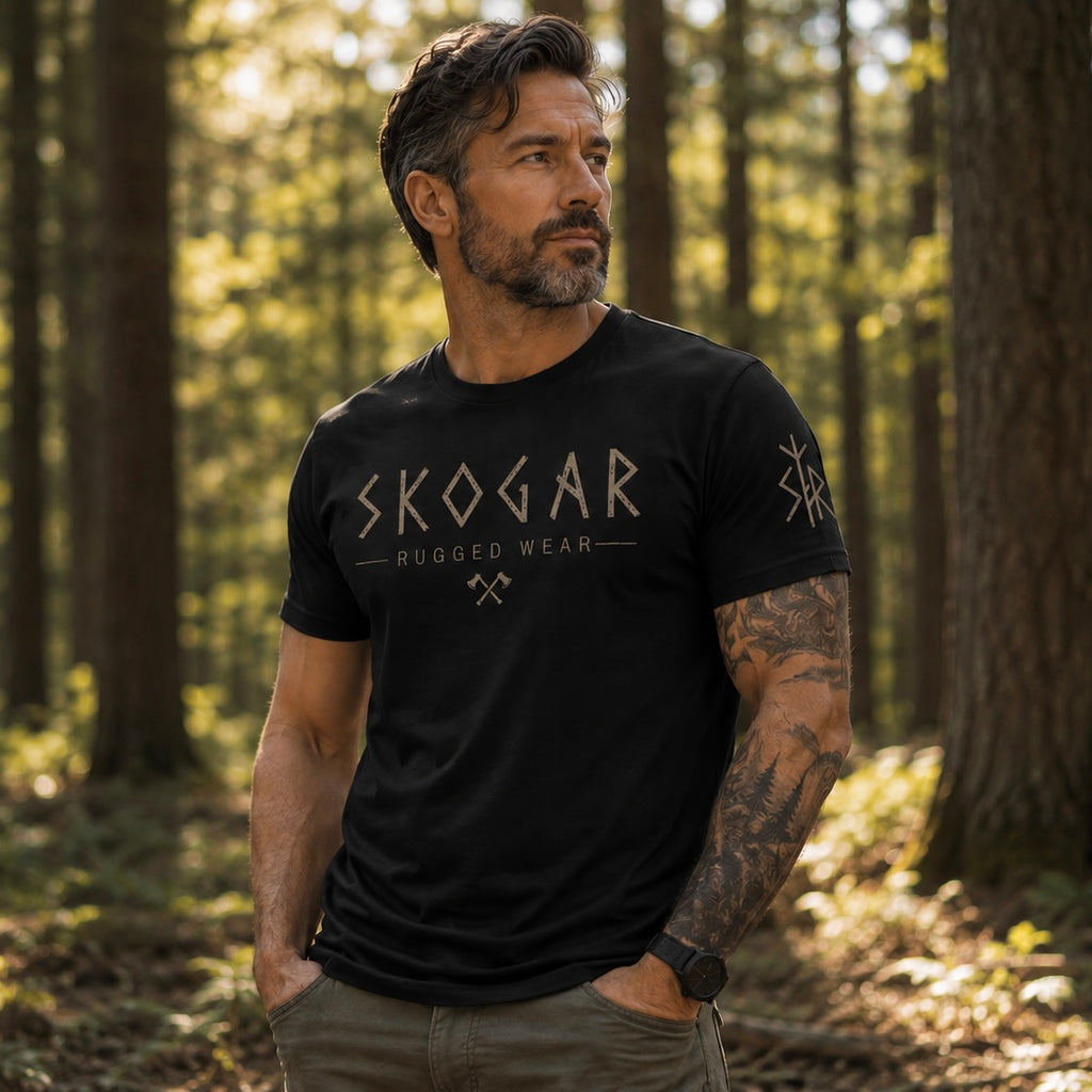Men's SKOGAR Graphic T-Shirt, Nordic Inspired Outdoor Adventure Tee