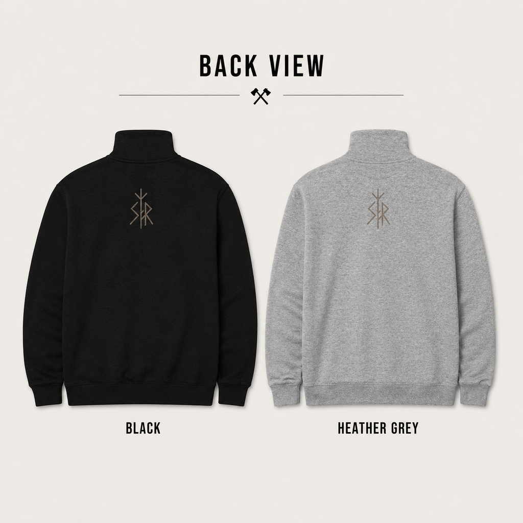 SKOGAR Quarter Zip Sweatshirt | Nordic Pullover | Soft Brushed Outdoor Jumper