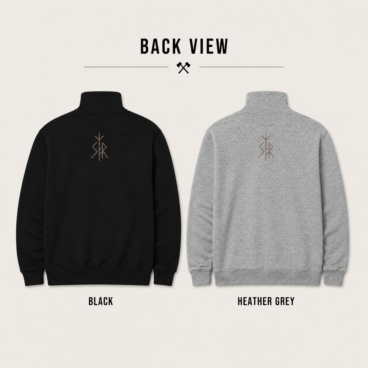 SKOGAR Quarter Zip Sweatshirt | Nordic Pullover | Soft Brushed Outdoor Jumper