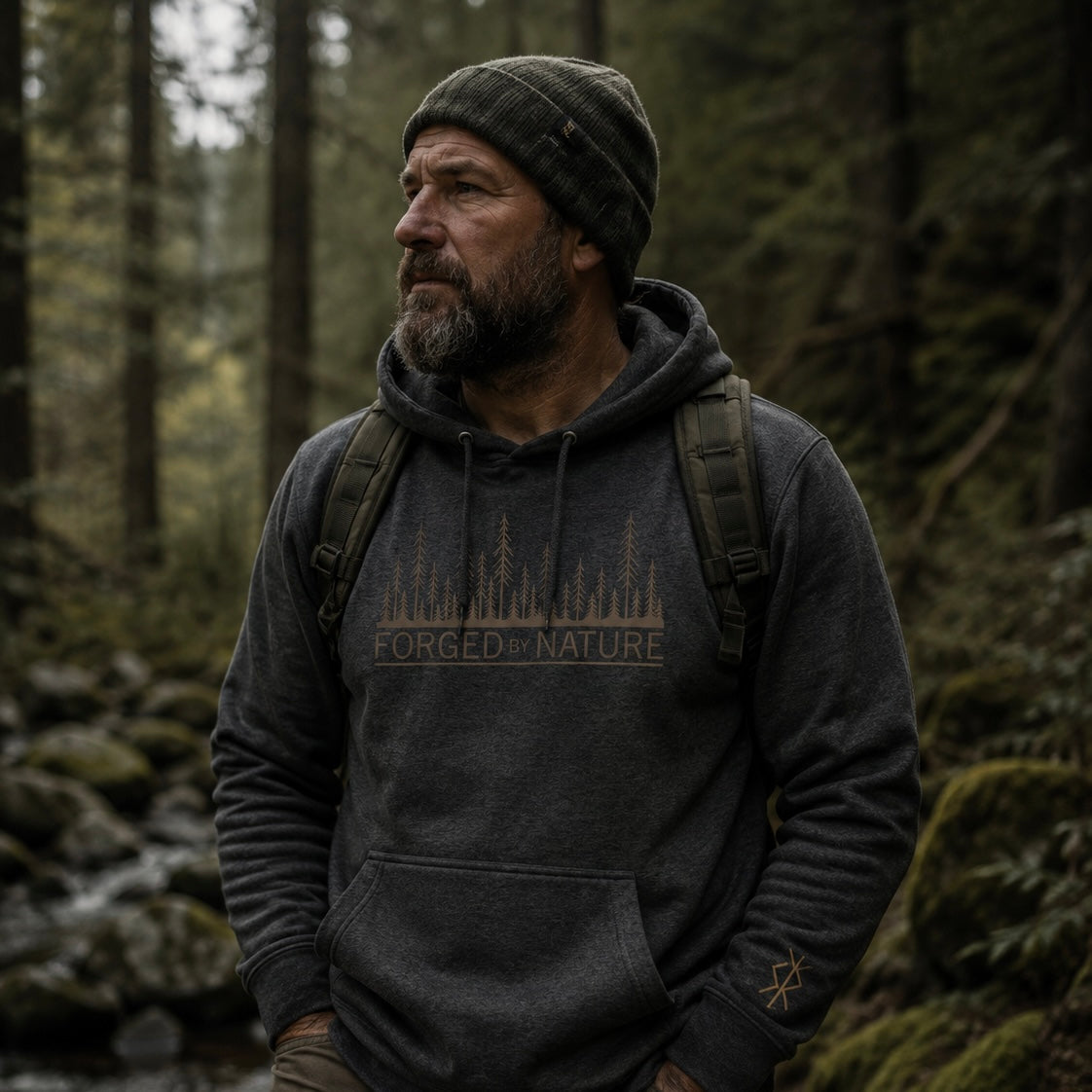 Forest Hoodie – Nordic Outdoor Hoodie | Fleece-Lined Cotton Hoodie | Hiking Hoodie | Camping Sweatshirt