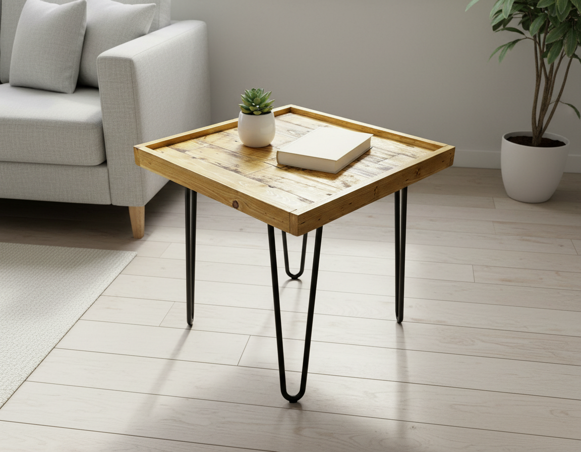 Rustic Reclaimed Wood Coffee Table – Pallet Wood Side Table