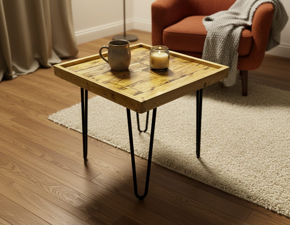Rustic Reclaimed Wood Coffee Table – Pallet Wood Side Table