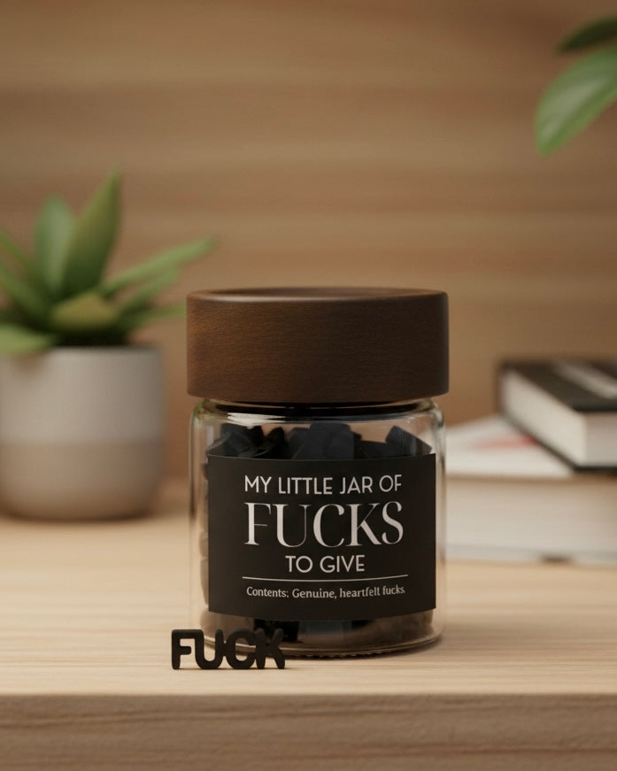 Funny Gag Gift for Coworker - Jar of Fucks to Give