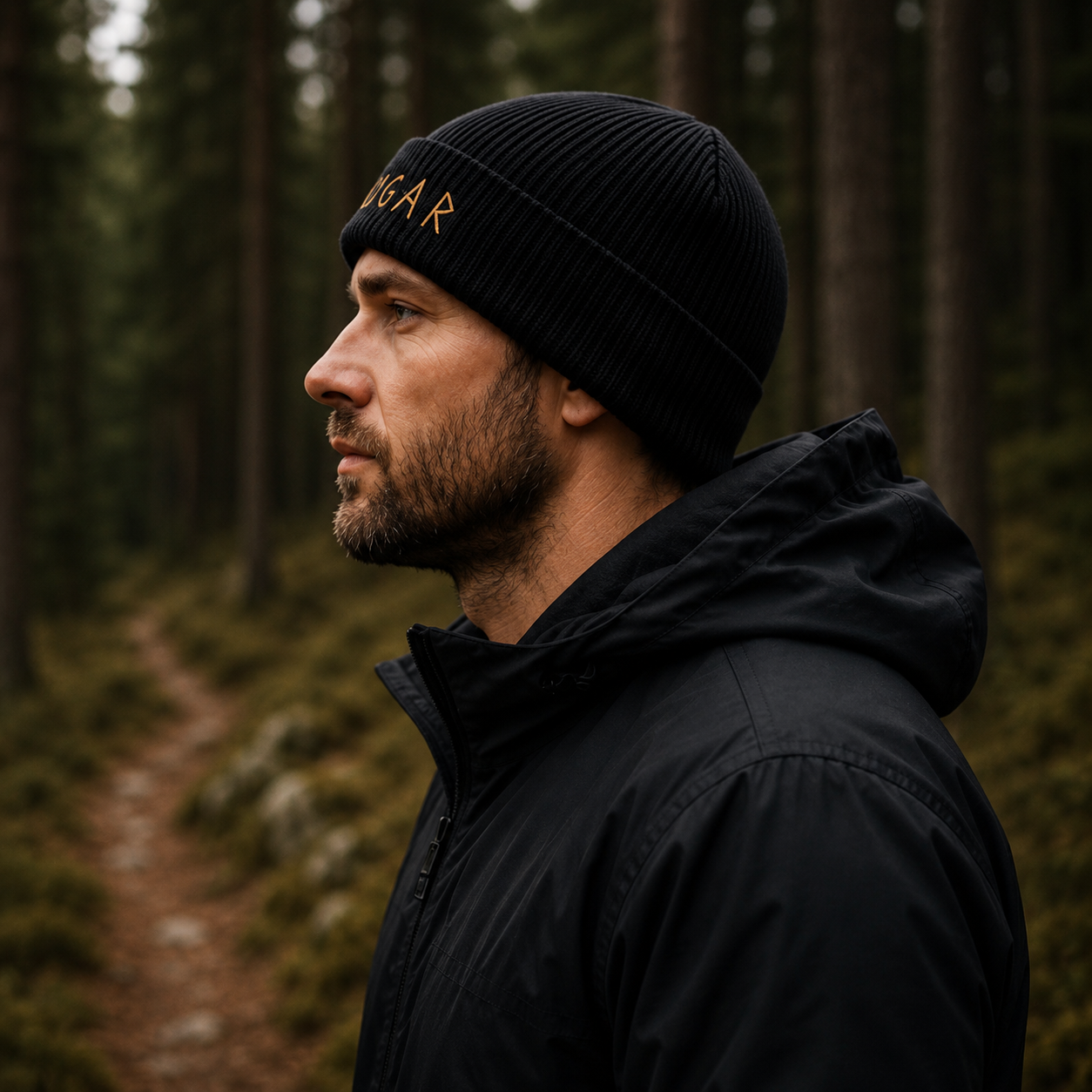SKOGAR Organic Cotton Embroidered Beanie