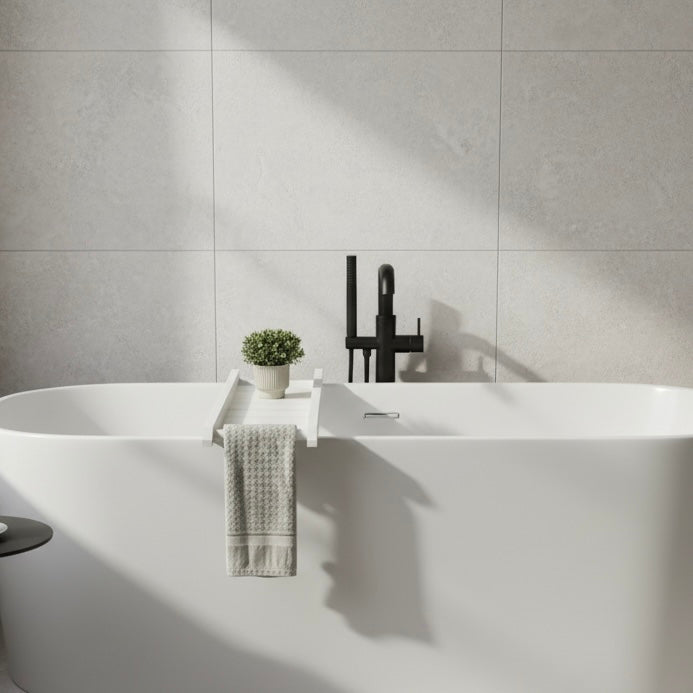 Handmade Bath Caddy | Wooden Bathtub Tray with Towel Rail | Custom Bath Board