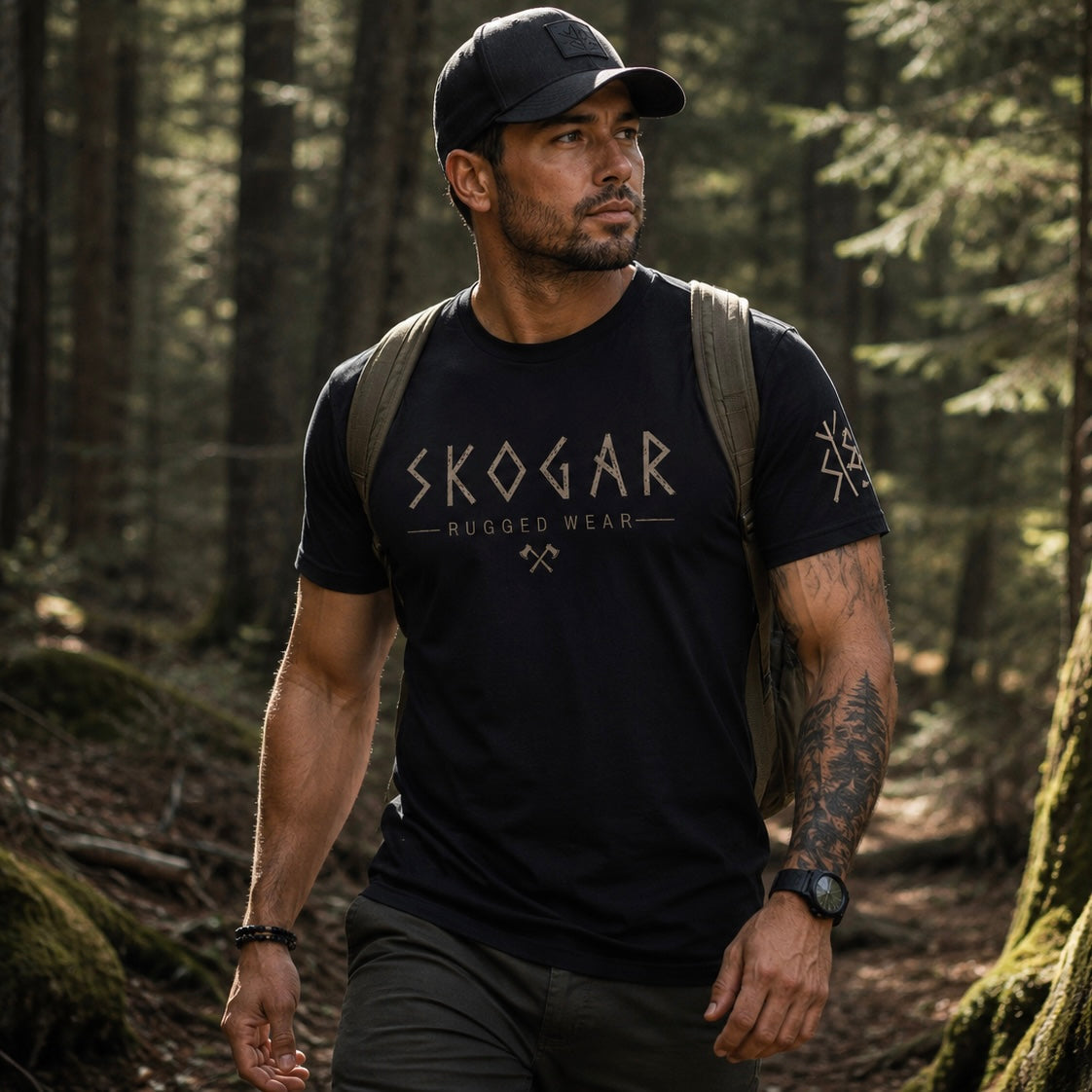 Men's SKOGAR Graphic T-Shirt, Nordic Inspired Outdoor Adventure Tee