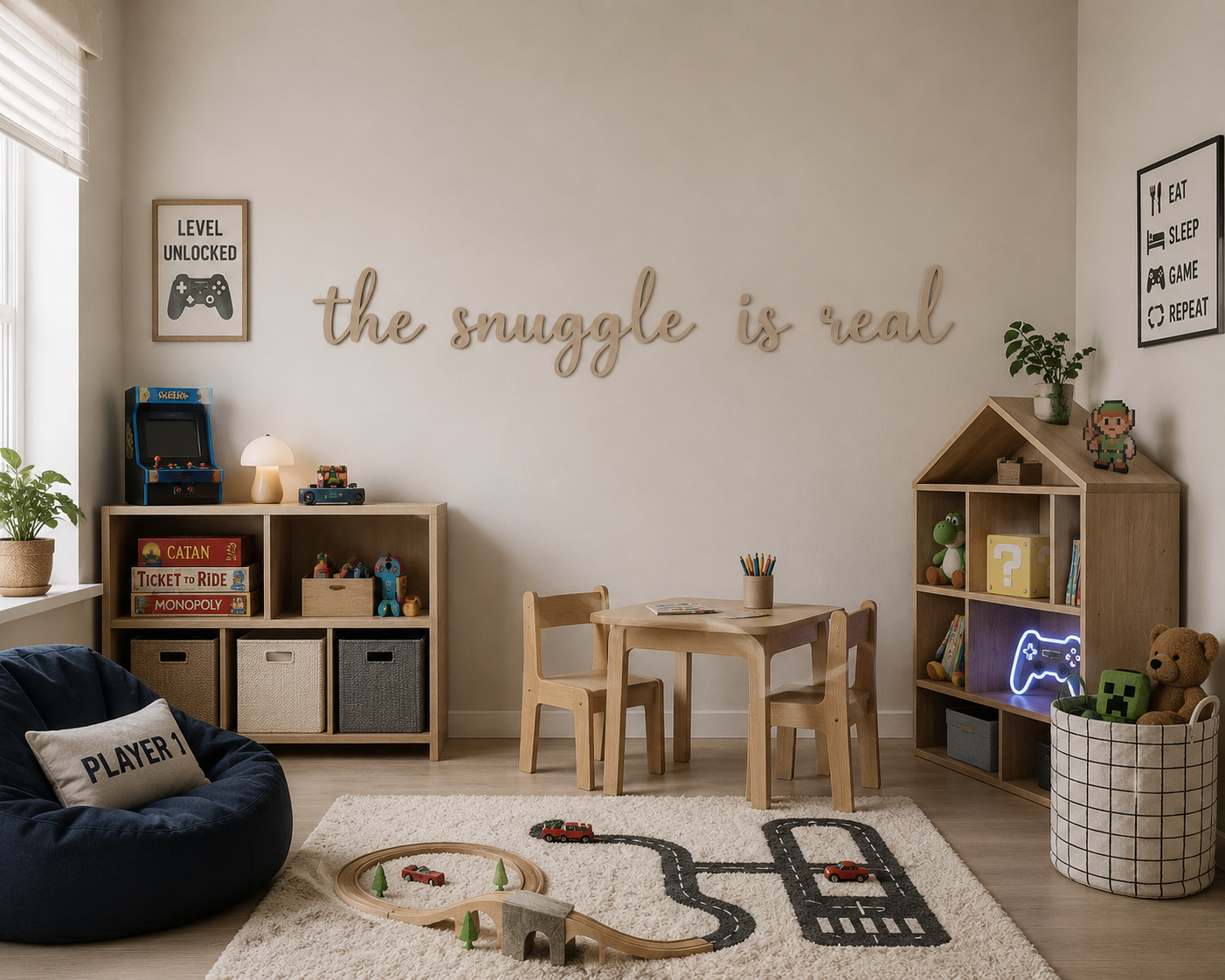 The Snuggle Is Real Wooden Nursery Wall Décor | Baby Room Wall Sign | Wooden Script Wall Art | Nursery Decoration