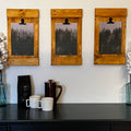 Farmhouse-style Clip Frame made from Pallet Wood with an Oak Finish