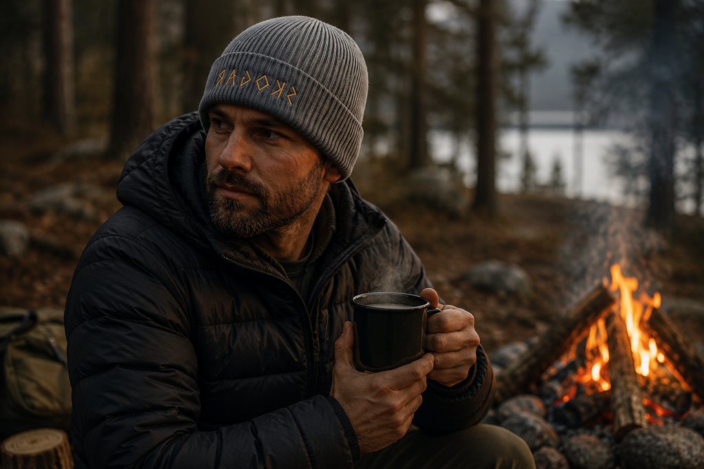SKOGAR Organic Cotton Embroidered Beanie