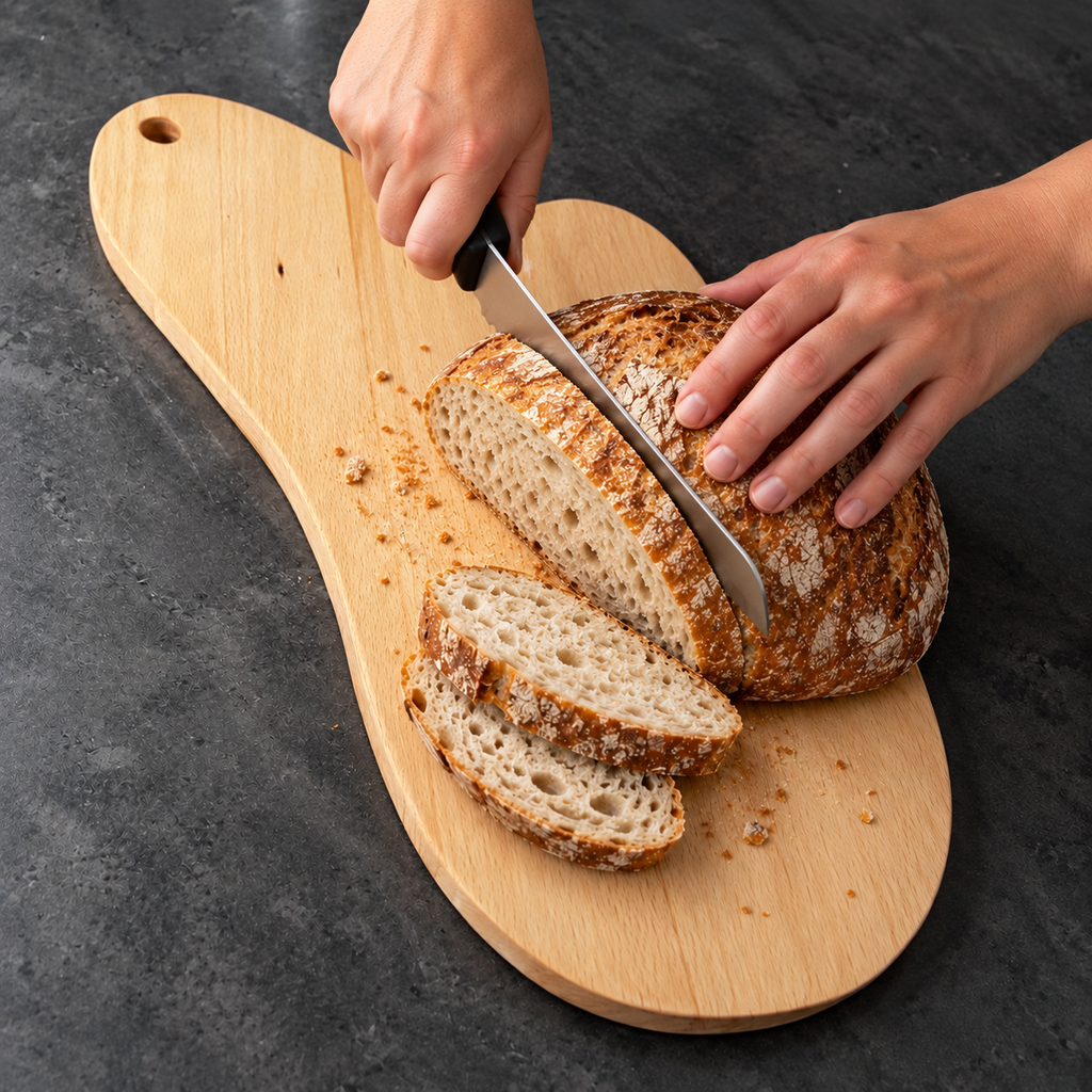 Wooden Cutting & Serving Board – Hand-Cut Beech Wood
