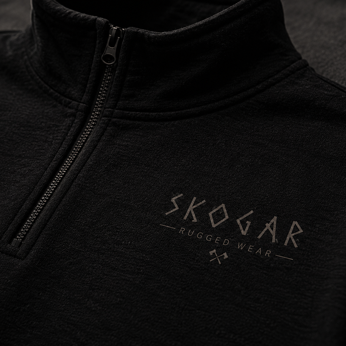 SKOGAR Quarter Zip Sweatshirt | Nordic Pullover | Soft Brushed Outdoor Jumper
