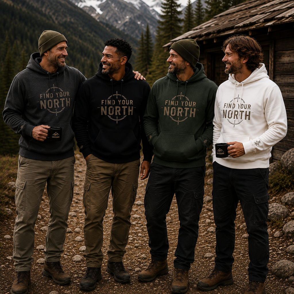 Find Your North Compass Hoodie | Minimalist Outdoor Adventure Apparel