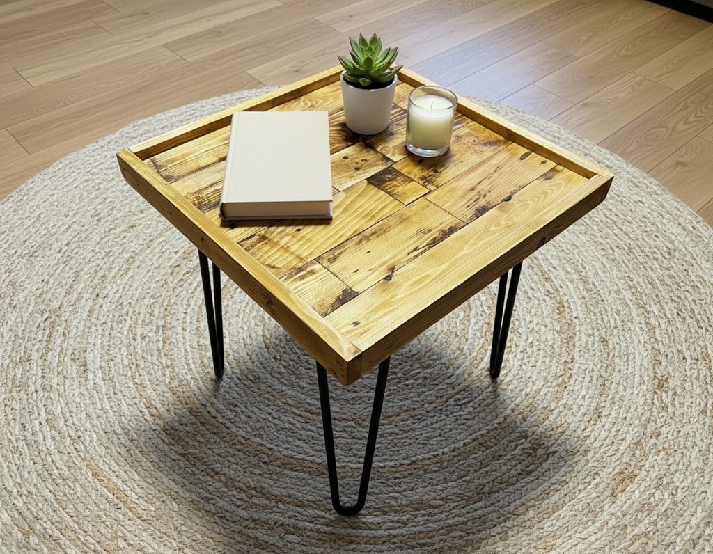 Rustic Reclaimed Wood Coffee Table – Pallet Wood Side Table