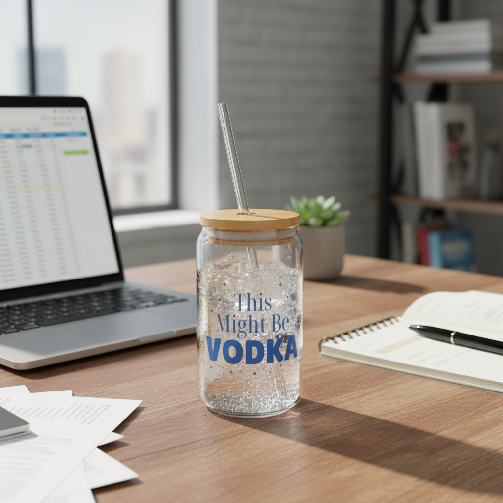 Funny Vodka Glass Tumbler “This Might Be Vodka”