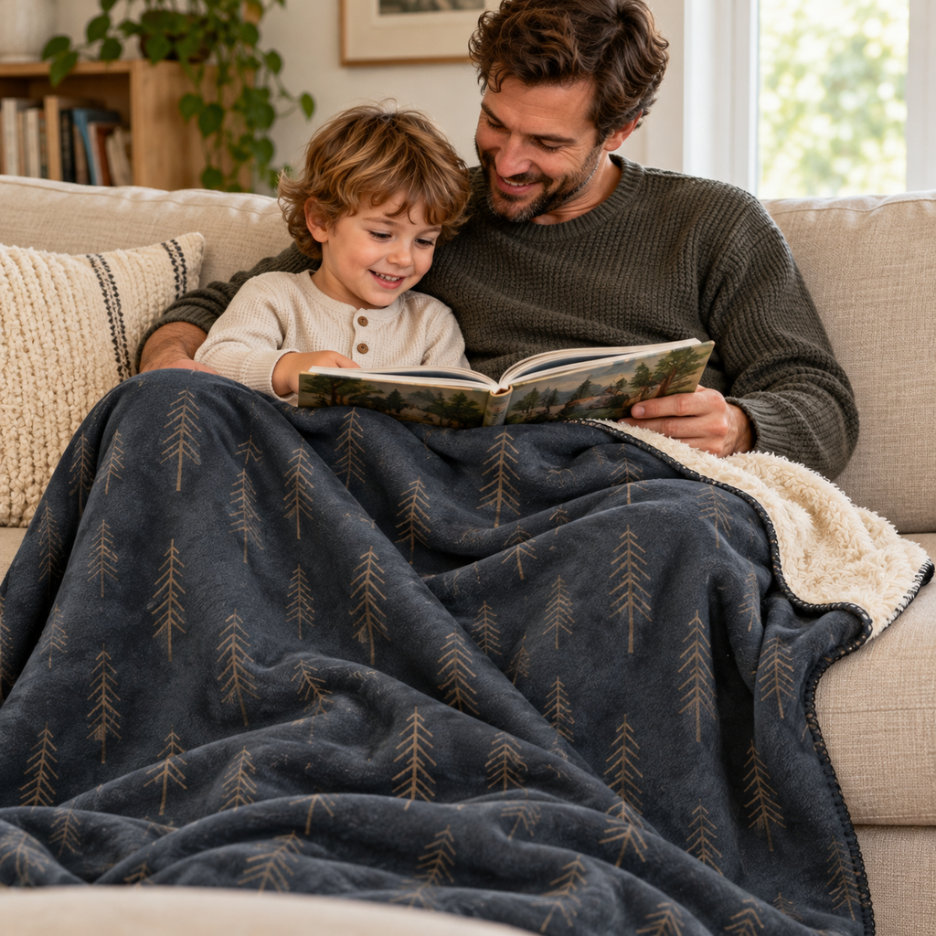 Woodland Sherpa Blanket