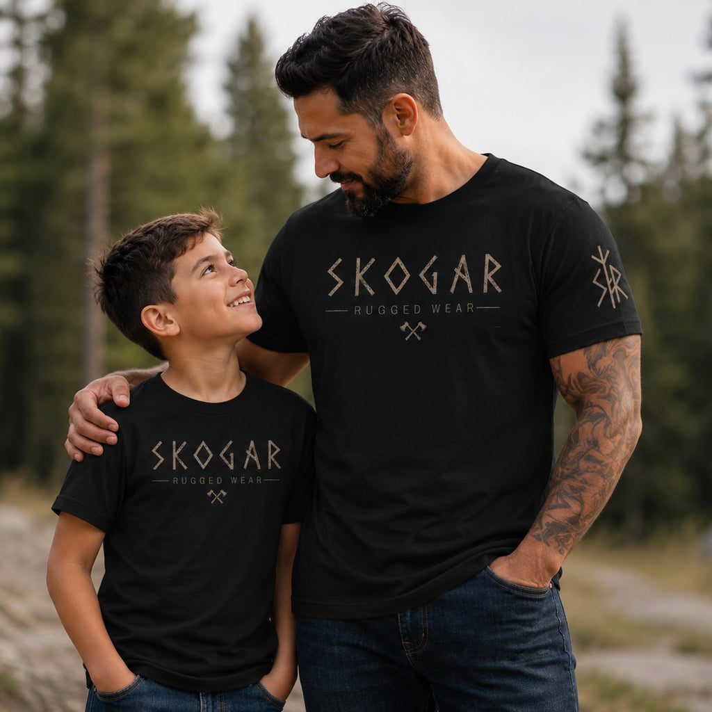 Kids Organic Cotton T-Shirt | Nordic Outdoor Shirt for Children | Forest Adventure Tee