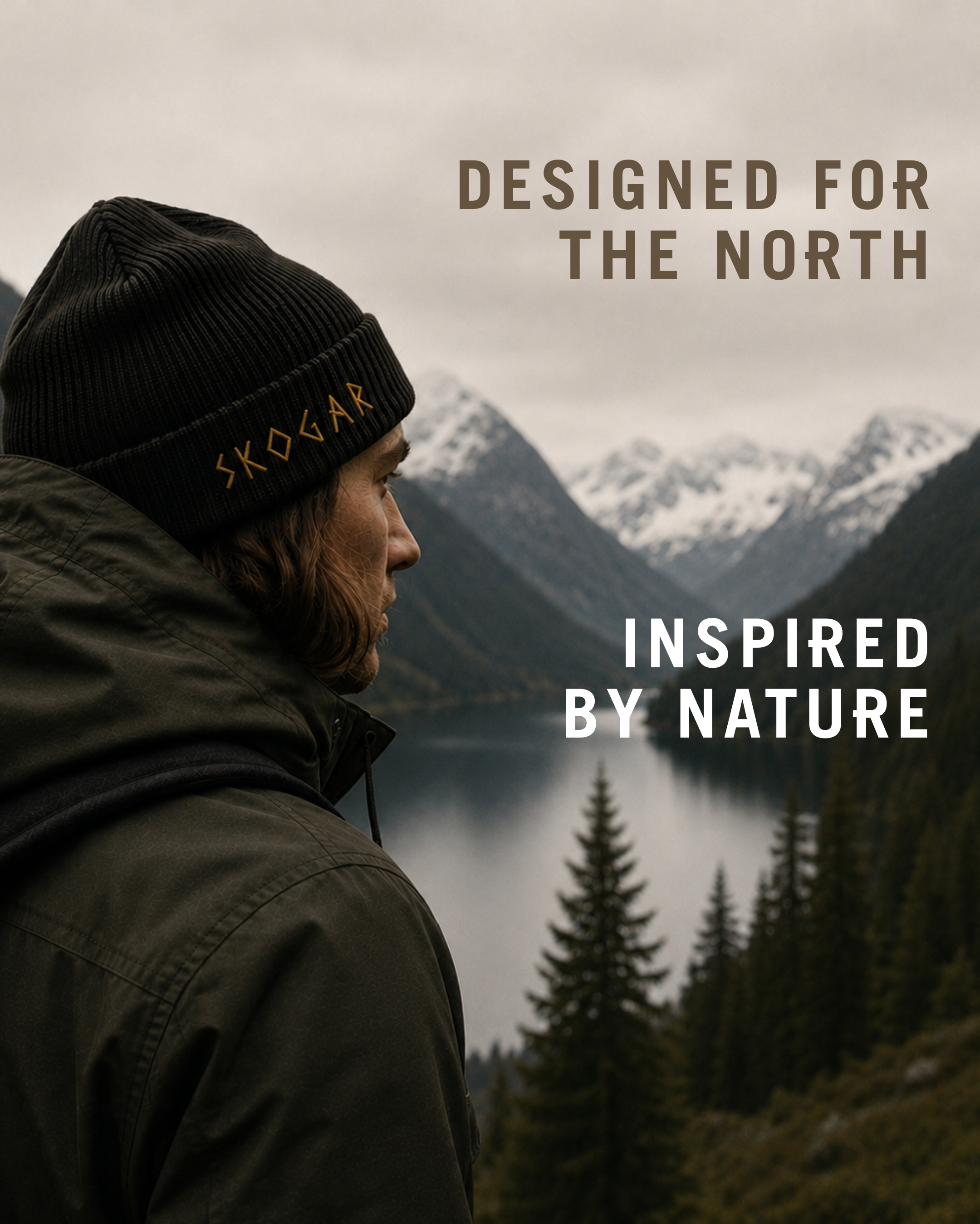 SKOGAR Organic Cotton Embroidered Beanie
