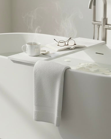 Wooden Bath Caddy Tray | Whitewash Bathtub Tray | Rustic Bath Bridge