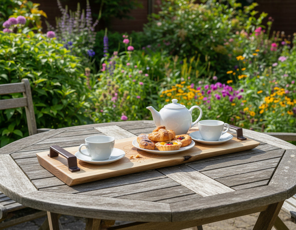 Handmade Wooden Tray – Custom Length | Sofa Tray | Breakfast Tray | Solid Wood image 14