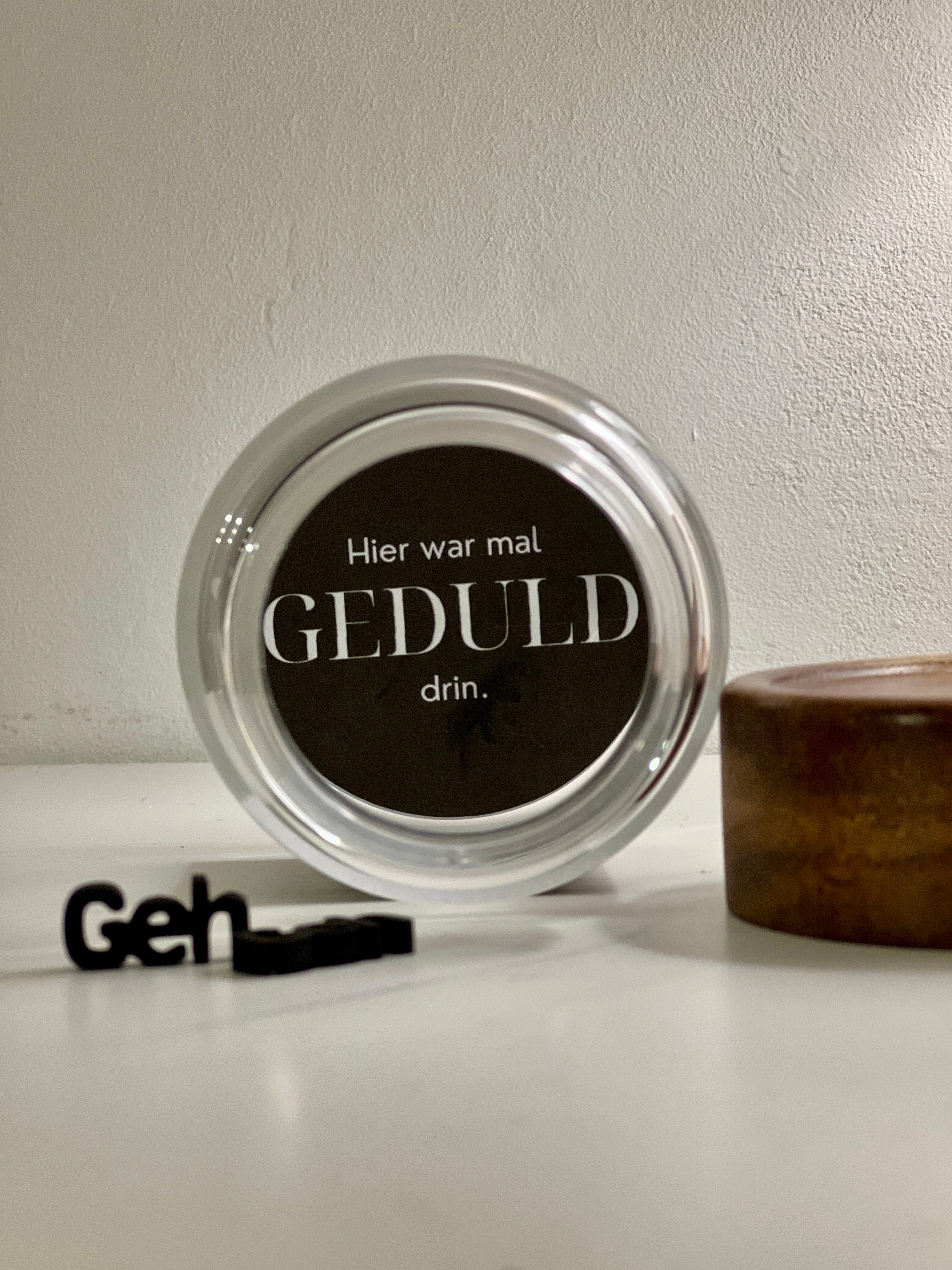 My Little Jar of “GEH (Weg) to Give” | Funny Desk Gift | Laser Cut Wooden Tokens image 10