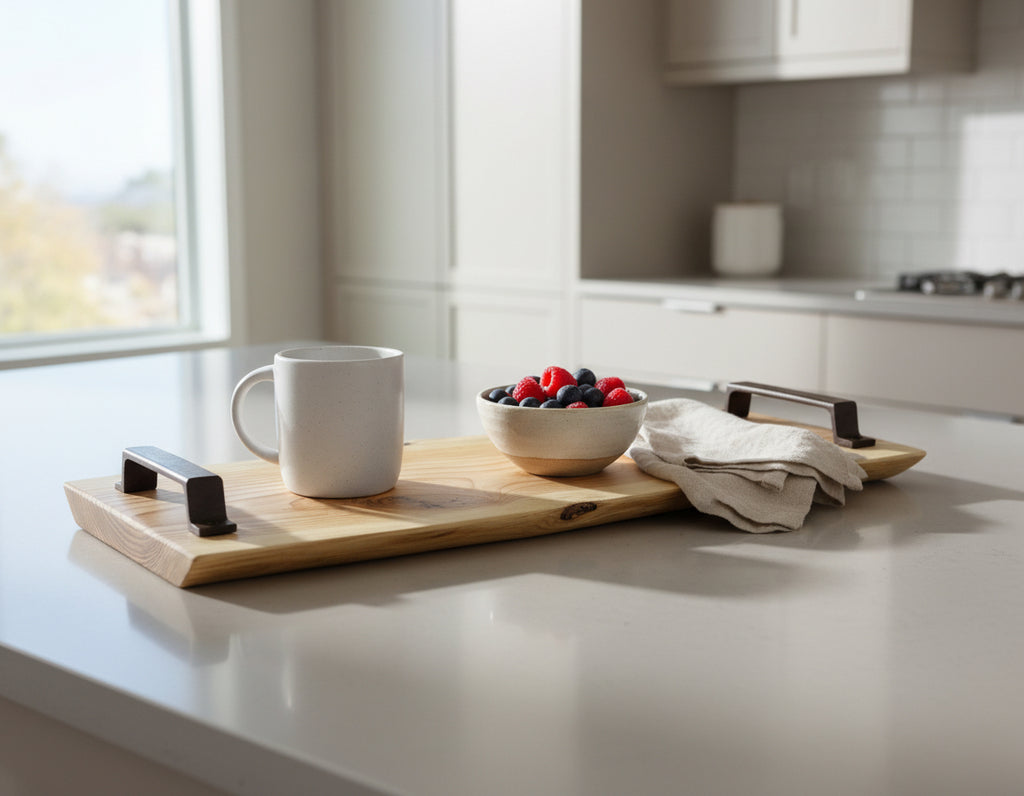 Handmade Wooden Tray – Custom Length | Sofa Tray | Breakfast Tray | Solid Wood image 11