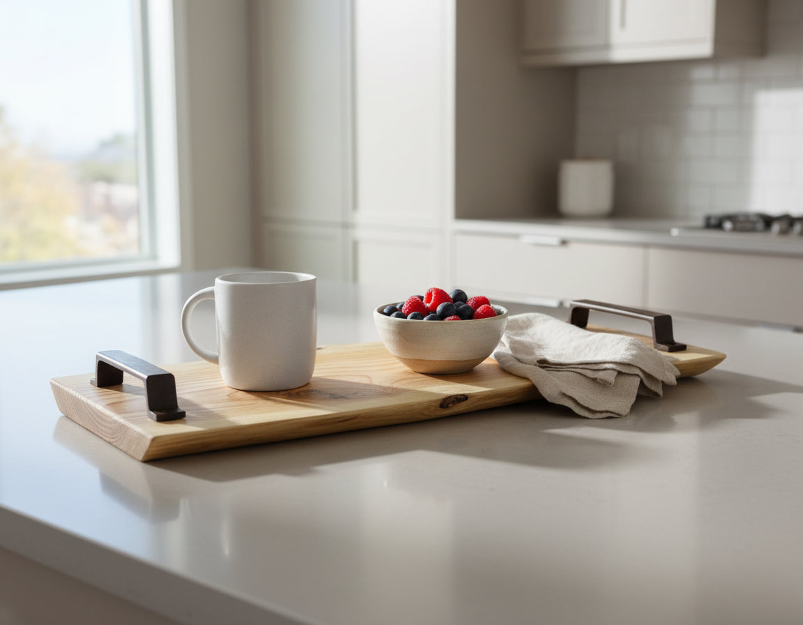 Handmade Wooden Tray – Custom Length | Sofa Tray | Breakfast Tray | Solid Wood image 11