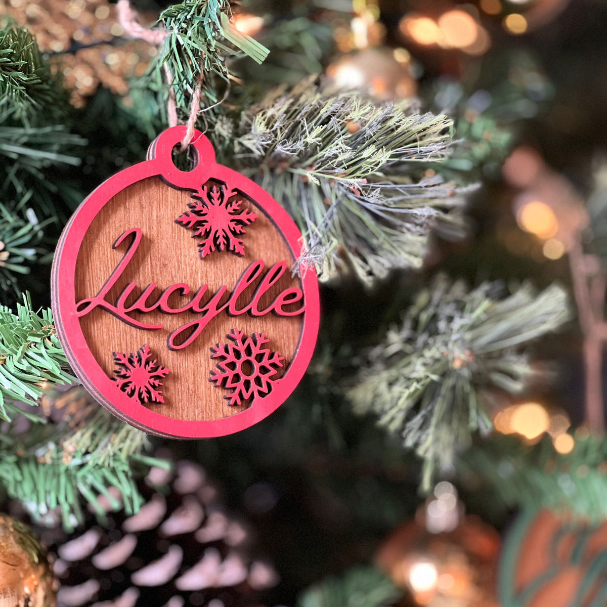 Personalized wooden tree decorations – Handmade Christmas ornaments, Individual image 3